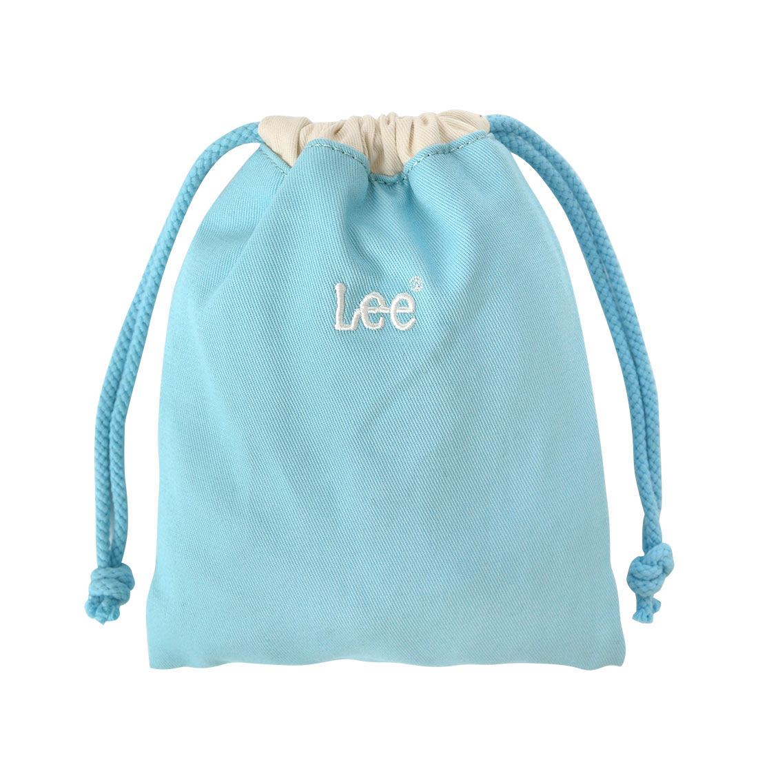 巾着 コップ入れ 巾着袋 小 Lee リー 小さい 巾着ポーチ S 保育園 幼稚園 小学生 小学校 入園 入学 準備 男の子 女の子 ブランド コットン 綿 おしゃれ かわいい 小物入れ コップ袋 シンプル 通園 通学 ブラック サックス ラベンダー ベージュ 巾着袋小 歯ブラシ入れ ミニ