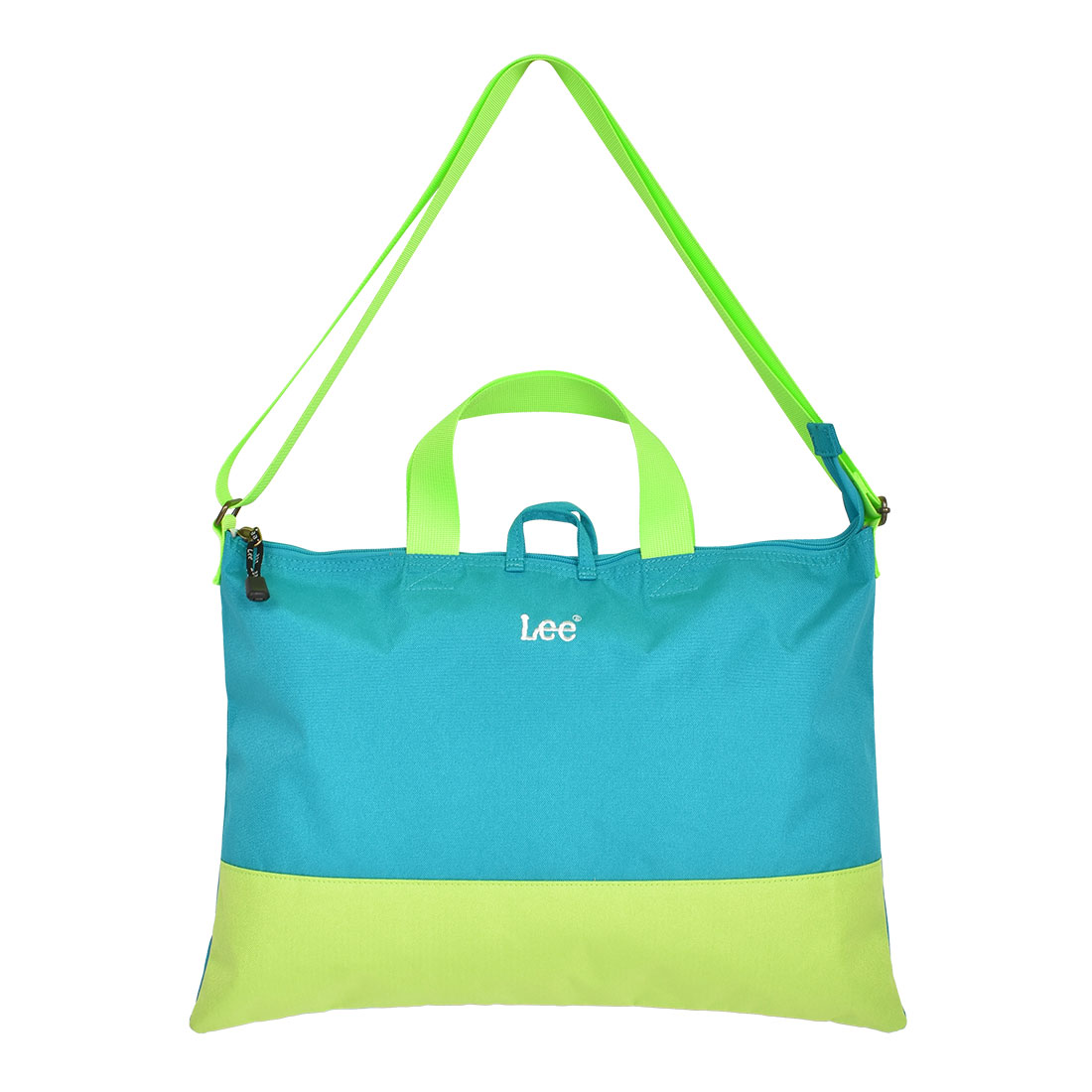 レッスンバッグ 女の子 男の子 Lee リー 撥水 ショルダー 大きめ ファスナー おしゃれ かわいい バイカラー トートバッグ レッスンバック 子ども 小学生 入園 入学 新一年生 入学準備 通園 通学 肩掛け お稽古 バッグ 鞄 かばん ピンク ブラック マスタード イエロー ブルー