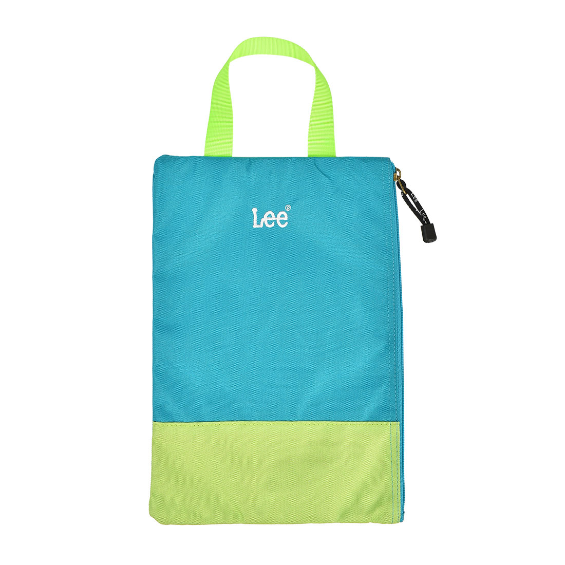 シューズバッグ 女の子 男の子 かわいい Lee リー 上履き入れ おしゃれ シューズケース 入学 入園 準備 撥水 バイカラー ブランド 上履き袋 ファスナー 通園 通学 幼稚園 小学生 運動靴入れ かわいい キッズ 子供 持ち手付き シンプル ブラック マスタード ブルー ピンク 黒