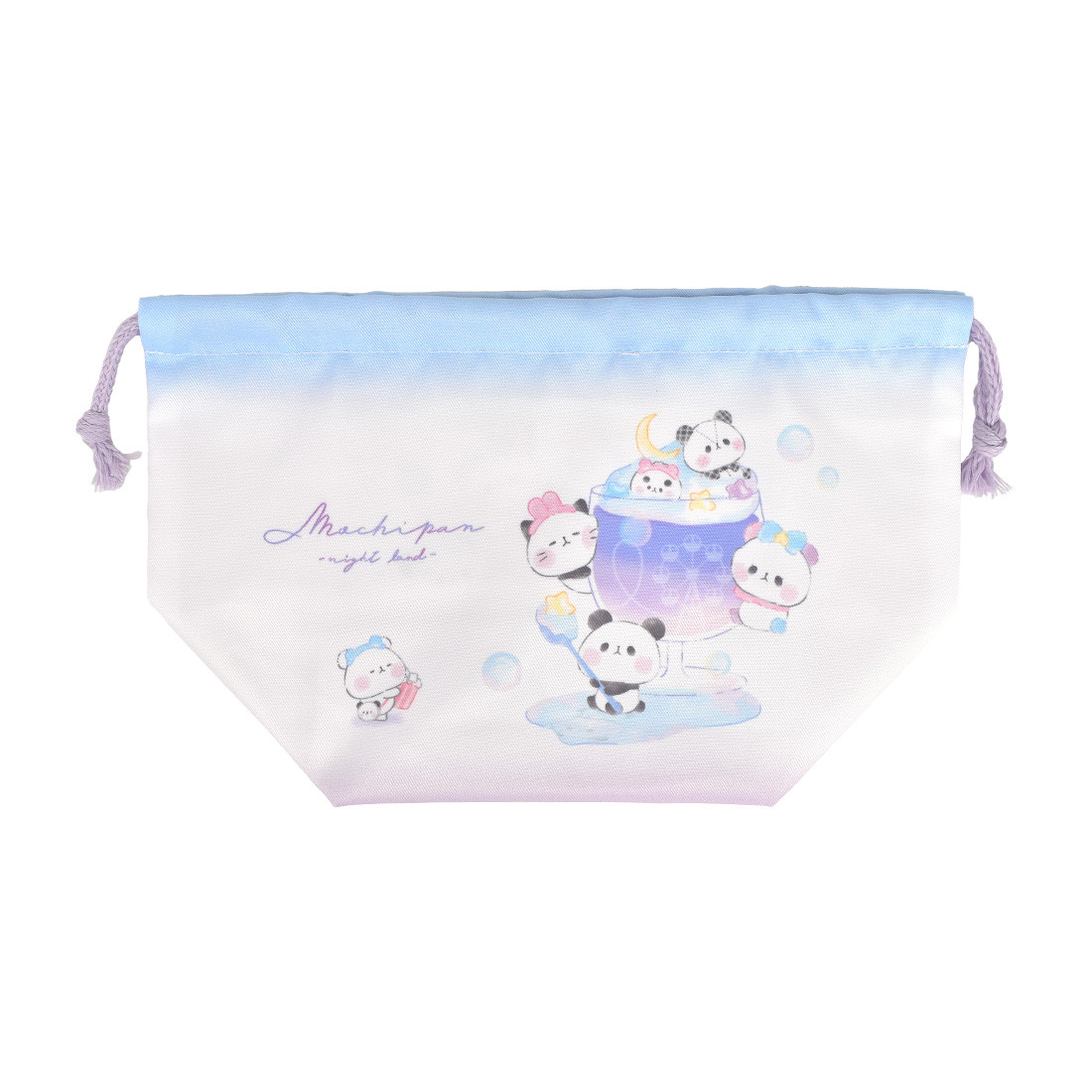 お弁当袋 巾着 小学生 幼稚園 女の子 ランチ巾着 小学校 お弁当入れ 子供 キッズ 女子 かわいい おしゃれ ランチ袋 巾着袋 マチ付き きんちゃく ポリエステル キャラクター お弁当包み 弁当袋 給食袋 入園 入学 準備 新学期 遠足 通園 通学 動物 アニマル 紫 ベージュ 水色