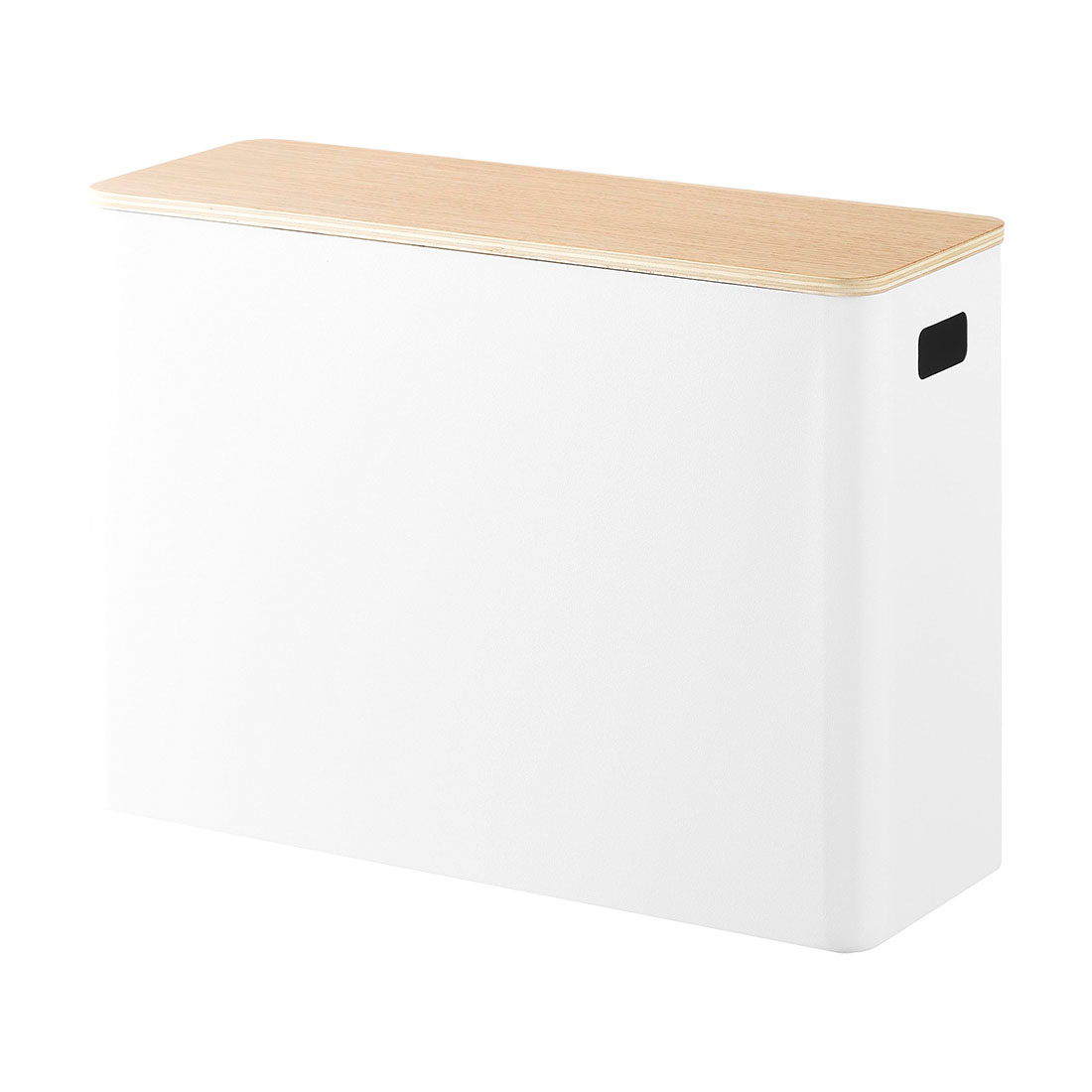 蓋付きトイレ用品収納 山崎実業 リン RIN 収納ボックス スチール おしゃれ スタイリッシュ ボックス トイレ収納 キッチン ストレージボックス 収納ケース 蓋付き ふた付き 大容量 掃除道具 トイレットペーパー 入れ 隠す 入れ物 ブラウン ナチュラル 1320 1321