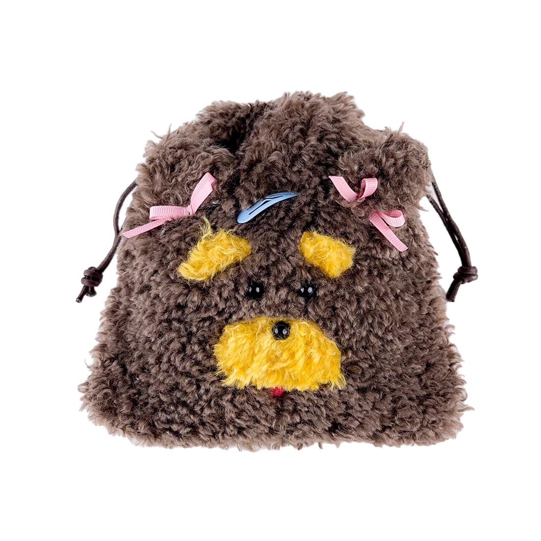 巾着 ぬいぐるみ ポーチ おしゃれ 犬 うさぎ くま ふわふわ 可愛い メイク コスメ 化粧品 小物入れ ミニサイズ 小さめ コンパクト 大人 女性 女子 かわいい 巾着袋 ミニポーチ 化粧品 持ち運び もふもふ もこもこ シュナウザー マルチーズ トイプー ビションフリーゼ グッズ