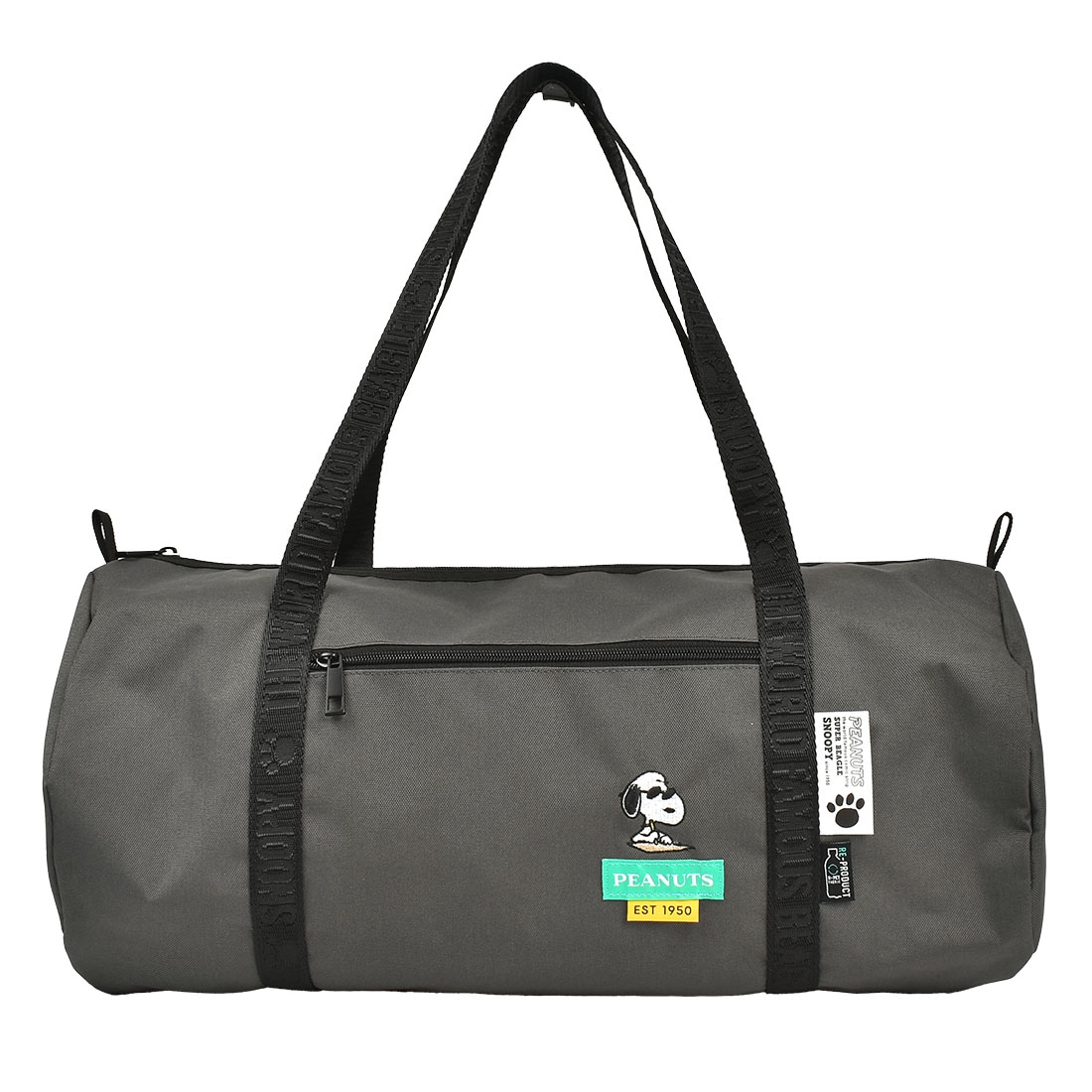ボストンバッグ スヌーピー 大容量 撥水 レディース 旅行 大きめ 軽い 修学旅行 林間学校 トラベルバッグ おしゃれ かわいい シンプル SNOOPY キャラクター 高校生 中学生 小学生 大人 子供 女性 ロールボストン 黒 ブラック グレー ベージュ 通勤 通学 アウトドア 防災