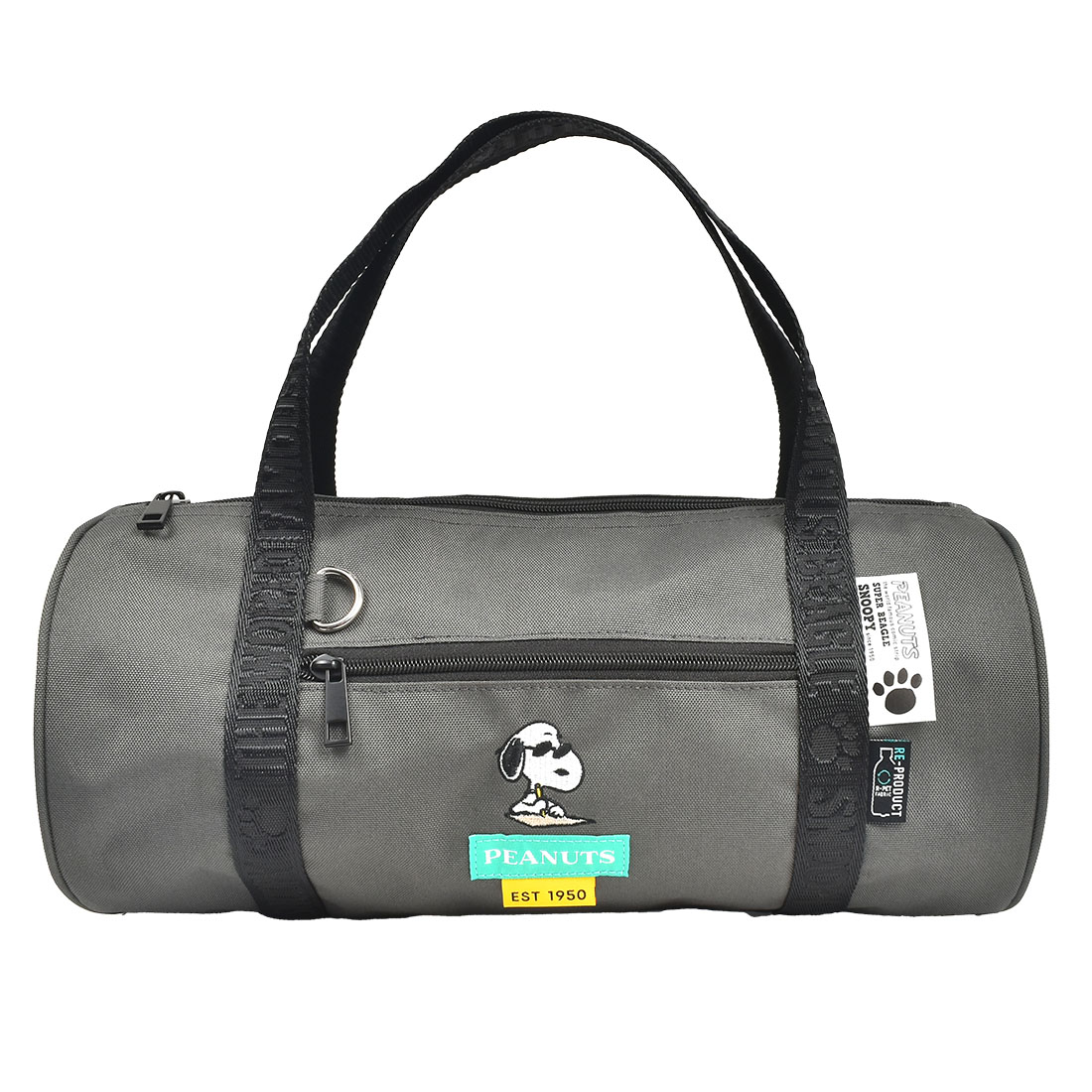 ボストンバッグ スヌーピー 大容量 撥水 レディース ショルダー 肩掛け 2way 旅行 小さめ 軽い トラベルバッグ おしゃれ かわいい シンプル キャラクター SNOOPY 高校生 中学生 小学生 大人 子供 女性 黒 ブラック グレー ベージュ ロールボストン 通勤 通学 修学旅行 防災