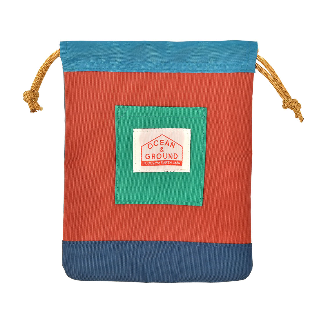 巾着 Sサイズ 巾着袋 小 コップ袋 Ocean＆Ground オーシャンアンドグラウンド カラフル コップ入れ crazy クレイジー 派手 保育園 幼稚園 小学生 小学校 入園 男の子 女の子 バイカラー かわいい おしゃれ 小物入れ 新入学 新学期 通園 ナイロン ミニ 小さい