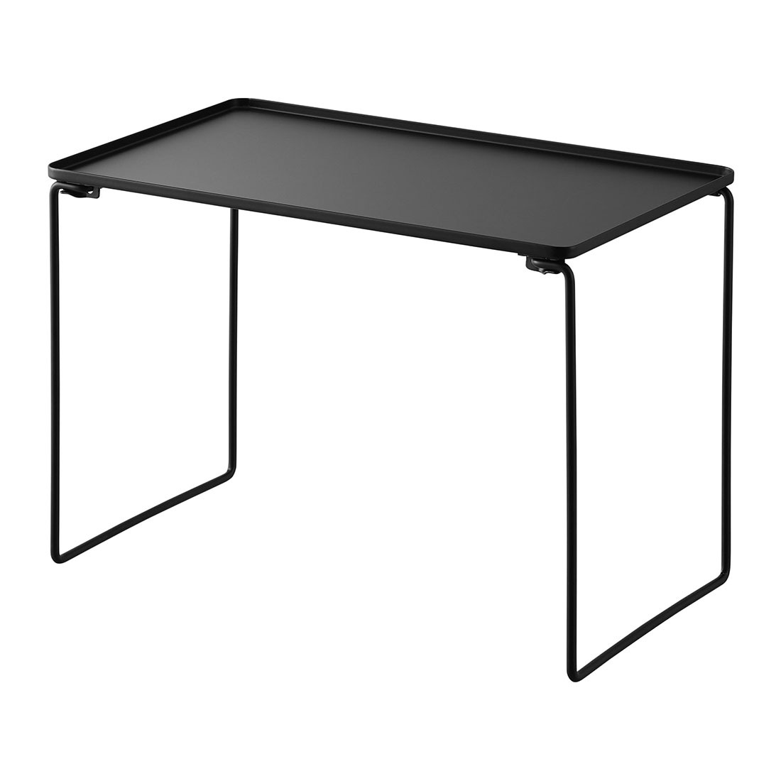 折り畳み積み重ね棚 L 山崎実業 タワー tower シンク下 収納 棚 キッチン 洗面台下 シンク下収納ラック 流し下 スタッキング 奥行24cm 洗面下収納 キッチン用品 シンプル 1369 1370 ホワイト ブラック 整理 収納棚 おしゃれ 台所 サニタリー 公式 1段 折り畳み 丈夫 スチール