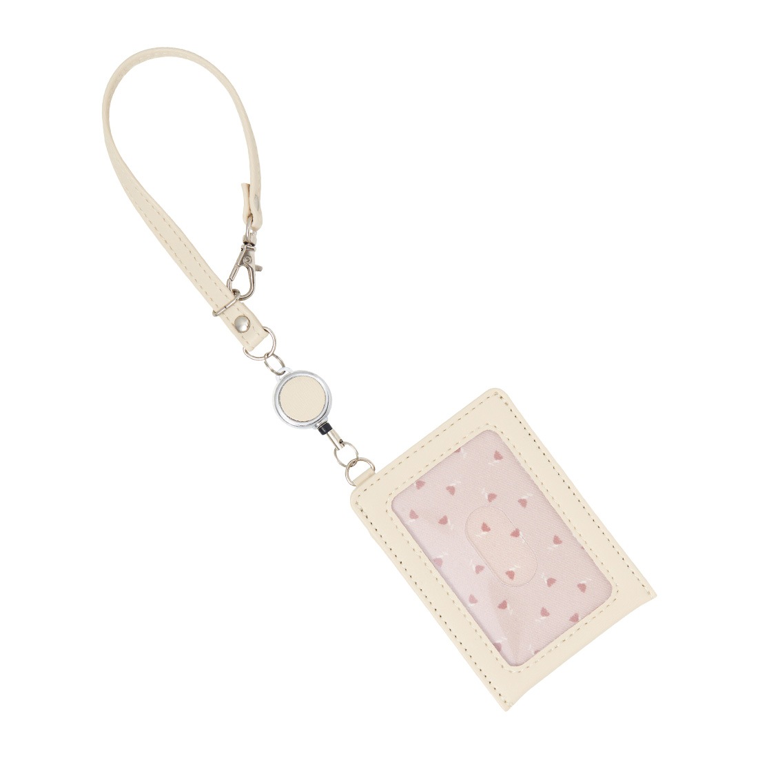 パスケース 定期入れ レディース リール付き ノフェス おしゃれ かわいい 大人 女性 ICカード 2枚 薄型 伸びる ストラップ 女子 高校生 大学生 シンプル 合皮 窓付き 縦型 両面 カードケース 通勤 通学 ICカード入れ 定期券入れ キャメル ブルー ピンク アイボリー 紛失防止