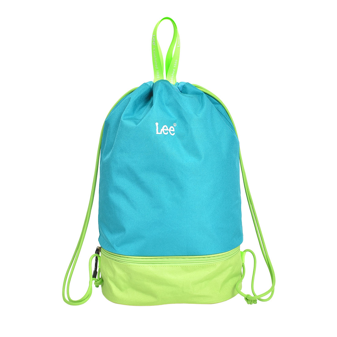 プールバッグ 女の子 ナップサック Lee リー 小学生 リュック 幼稚園 キッズ 男の子 大きめ 二層式 2段 ２層式 撥水 セパレート おしゃれ かわいい 派手 子供 女子 軽量 透けない スイムバッグ ロゴ バイカラー ブルー サックス ピンク イエロー マスタード ブラック レッド