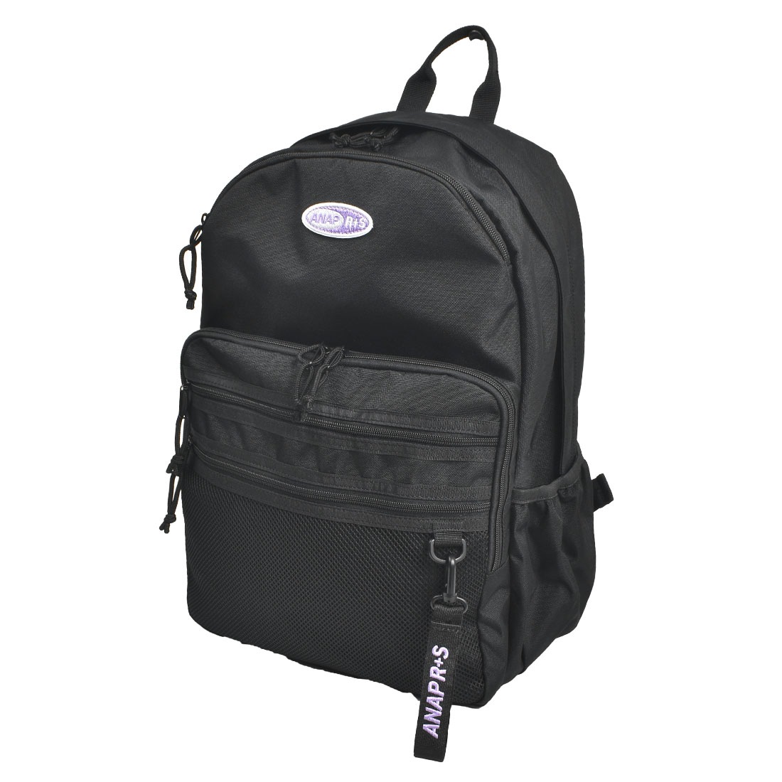 リュック ANAP GiRL R+S リラスポ アナップガール 小学生 中学生 女子 ブランド 黒 ブラック リュックサック 通学リュック デイパック 25l 1泊 2泊 PC パソコン タブレット 靴入れ シューズ 収納 多い 女の子 キッズ おしゃれ かわいい 大容量 A4 B4 シンプル 旅行 カバン