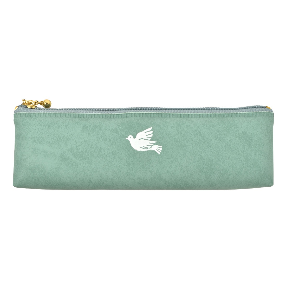 ペンケース おしゃれ 大人 女性 大学生 高校生 ワンポイント 筆箱 レディース メンズ 日本製 スリムペンケース 中学生 合皮 PVC 小さめ コンパクト ファスナー 軽量 かわいい 箔押し アニマル ペンポーチ 犬 猫 鳥 恐竜 シマエナガ パンダ うさぎ 水色 ベージュ