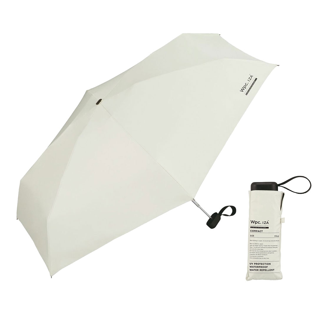 日傘 折りたたみ傘 完全遮光 晴雨兼用 軽量 メンズ wpc IZA コンパクト 折り畳み 遮光率100% 53cm UVカット 6本骨 小さい 超撥水 おりたたみ傘 男性 涼しい 紫外線対策 美容 遮熱 無地 シンプル ブラック グレー ホワイト 裏面黒 紳士傘 通勤 通学 父の日 プレゼント 誕生日
