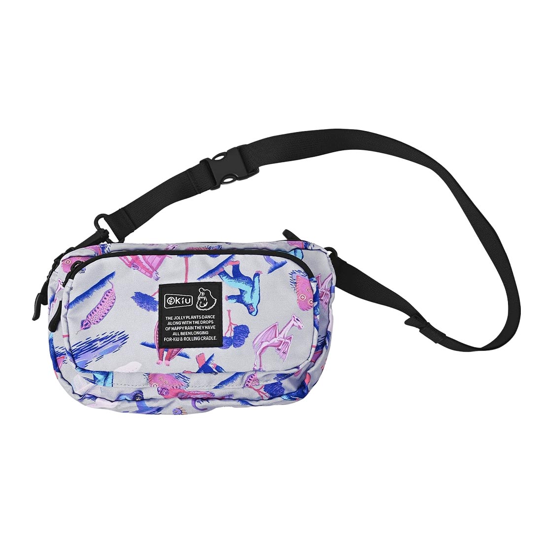 ショルダーバッグ 小さめ kiu キウ k156 スマホポーチ メンズ レディース 撥水 防水 軽量 小さい 斜めがけ ボディバッグ サブバッグ ショルダーバック ボディバック ミニバッグ 軽い おしゃれ 黒 ブラック 花柄 個性的 派手 ロリクレ コラボ 旅行 フェス ライブ イベント 犬