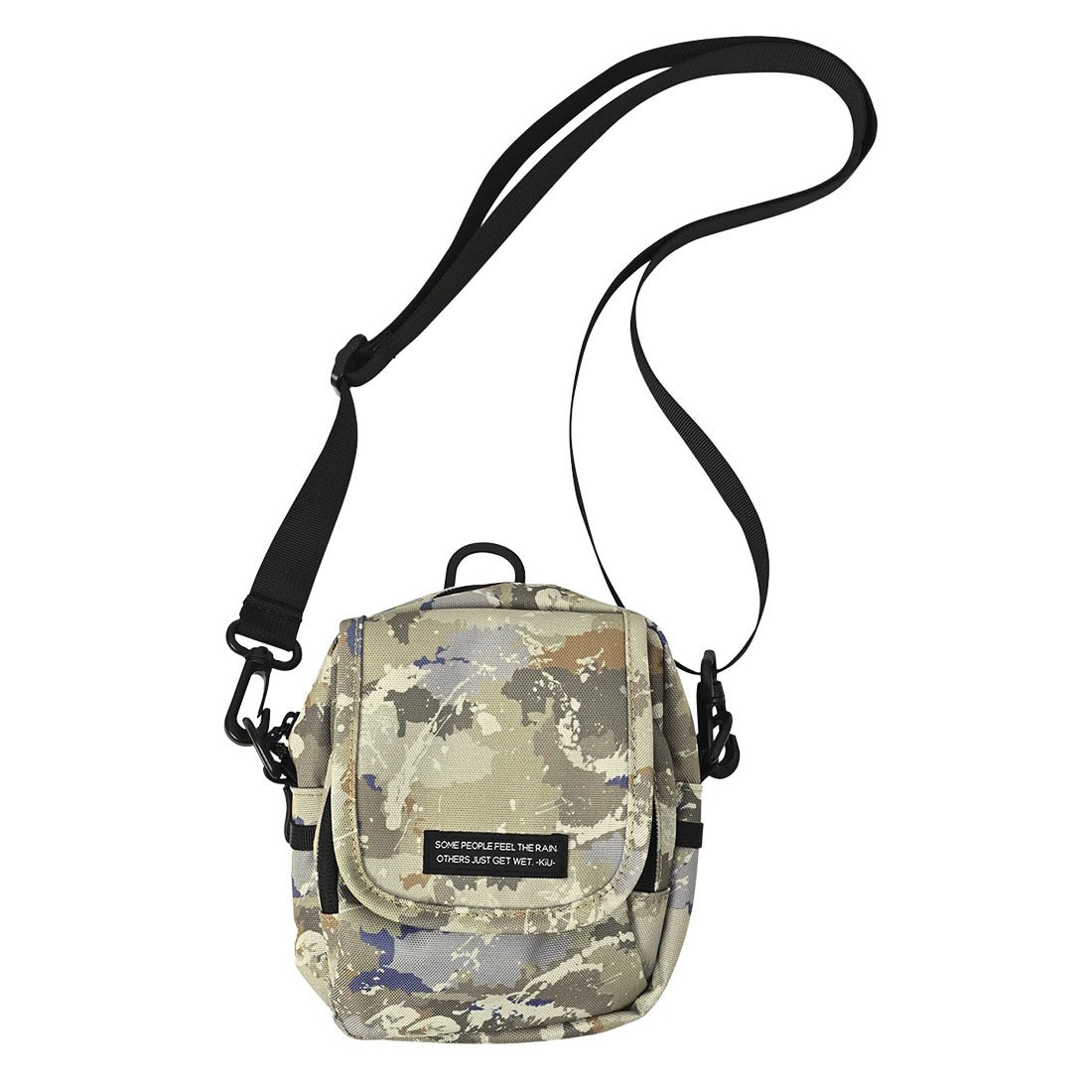 ショルダーバッグ kiu キウ K437 スマホポーチ レディース メンズ 斜めがけバッグ 大人 軽量 小さめ 撥水 防水 ミニショルダーバッグ 縦型 ミニバッグ ウエストポーチ かばん おしゃれ かわいい 目立つ 黒 ブラック 総柄 レオパード 迷彩 花柄 旅行 ライブ フェス アウトドア