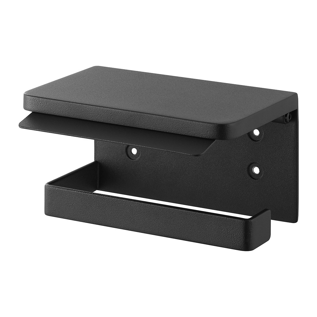 ウォールトイレットペーパーホルダー タワー 石こうボード壁対応 山崎実業 tower トイレットペーパーホルダー シングル おしゃれ 一連 アイアン トイレットペーパー カバー 収納 DIY モダン スタイリッシュ ホワイト ブラック 公式 棚付き 1連タイプ トイレ グッズ シンプル