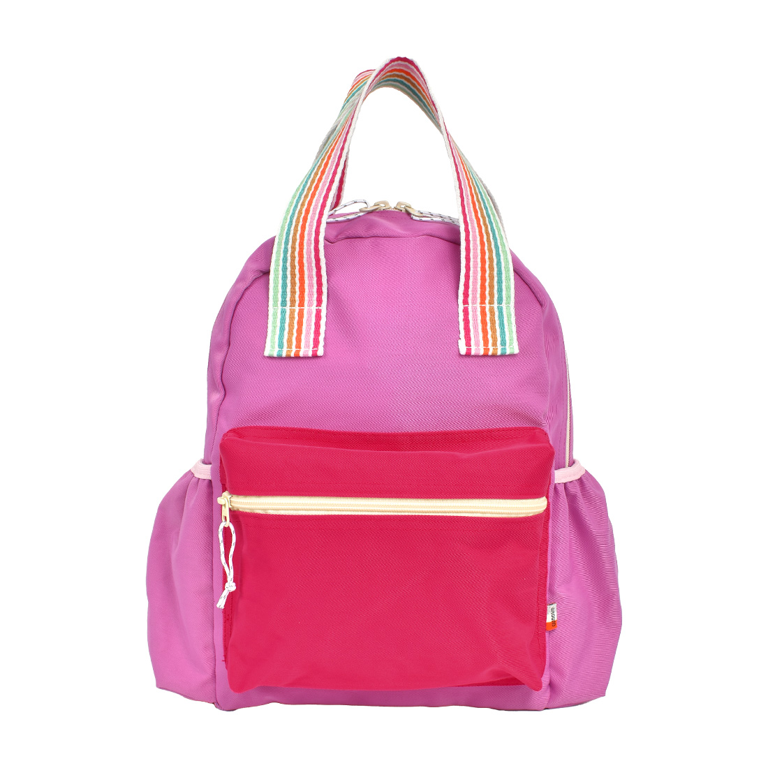 キッズ リュック OCEAN&GROUND オーシャンアンドグラウンド 女の子 男の子 保育園 幼稚園 小学生 10L リュックサック M 子供 通園 通学 かわいい おしゃれ 軽量 撥水 レインボー 持ち手 カラフル シンプル 大容量 かばん 黒 ブラック ベージュ 青 ピンク 赤 黄色 遠足 旅行