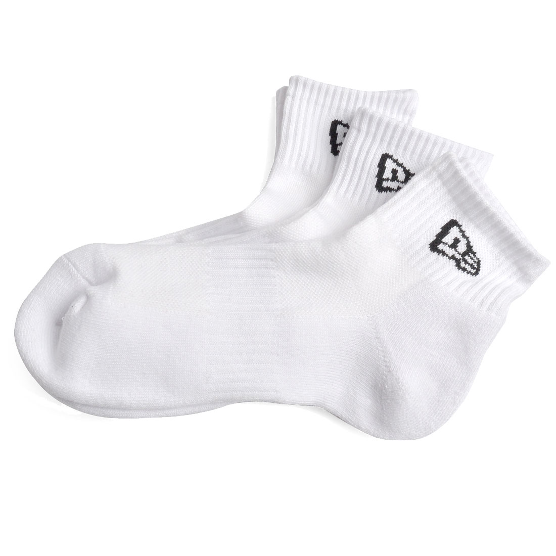 靴下 クルー丈 NEWERA ニューエラ 3足セット クルーソックス 白 メンズ レディース 3Pセット 3足組 おしゃれ スポーツ ブランド ワンポイント キッズ 黒 紺 スニーカーソックス ショート丈 21 22 23 24 25 26 27 28 29 cm まとめ買い 無地 パイル アンクル丈 蛍光 アーミー