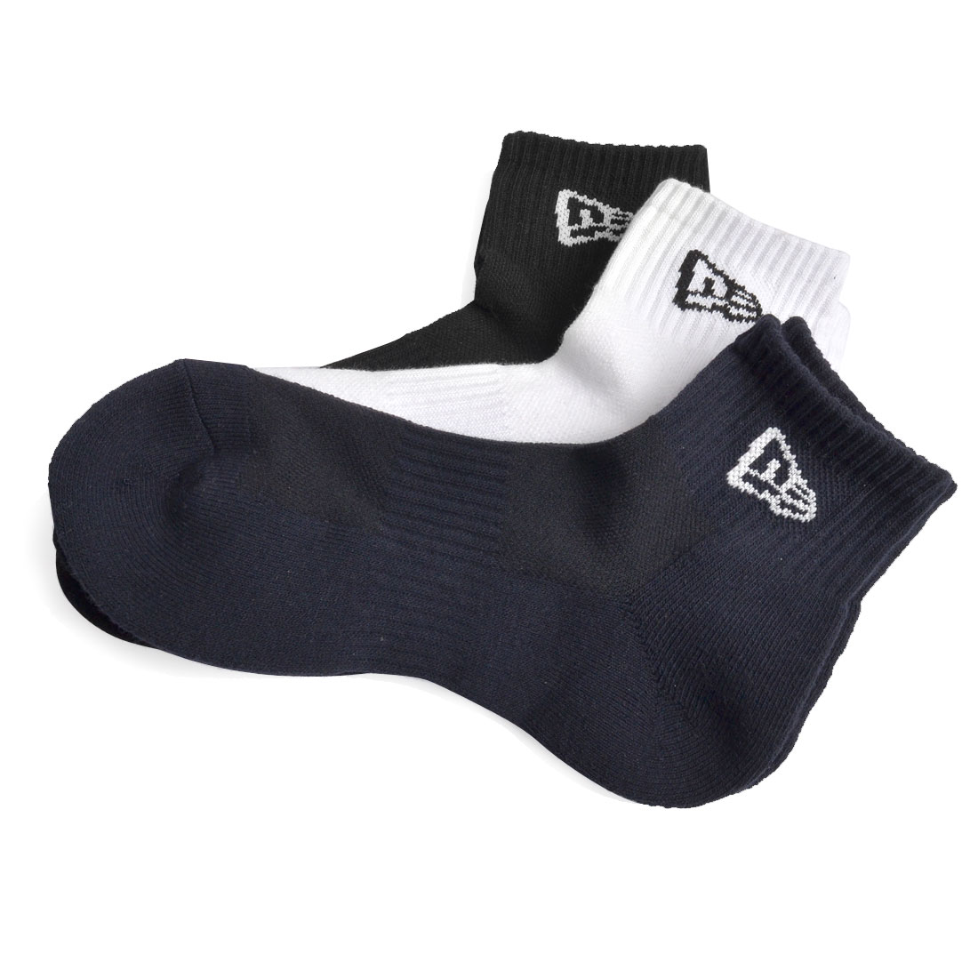 靴下 クルー丈 NEWERA ニューエラ 3足セット クルーソックス 白 メンズ レディース 3Pセット 3足組 おしゃれ スポーツ ブランド ワンポイント キッズ 黒 紺 スニーカーソックス ショート丈 21 22 23 24 25 26 27 28 29 cm まとめ買い 無地 パイル アンクル丈 蛍光 アーミー