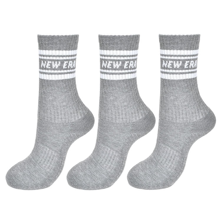 靴下 ニューエラ NEWERA 3足組 クルーソックス メンズ レディース ジュニア キッズ スポーツ ブランド くつ下 クルー丈 白 黒 3Pセット 21 22 23 24 25 26 27 28 29cm 大きい ラインソックス ロゴ パイル ストリート 中学生 高校生 大学生 おしゃれ かっこいい 男性 女性