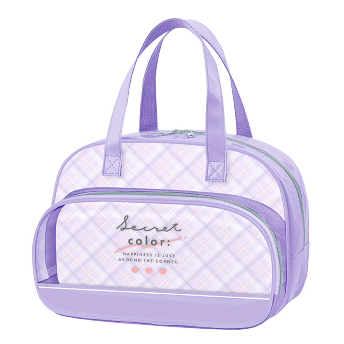 プールバッグ 女の子 小学生 キッズ 子供 水泳バッグ プールバック 大容量 撥水 かわいい おしゃれ ビーチバッグ スイミングバッグ ボストンバッグ 中身が見えない 透けない ファスナー ポケット 収納 幼稚園 保育園 小学校 低学年 海 パープル チェック レインボー 空 水色