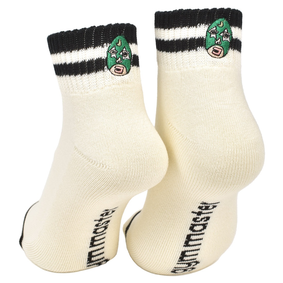 靴下 メンズ レディース ジムマスター gymmaster おしゃれ 可愛い 抗菌 消臭 防蚊 面白い おもしろ 柄 G466624 23 24 25 26 27 cm クルーソックス ロークルー リブソックス スニーカーソックス くつ下 ブランド 刺繍 グレー 白 ホワイト ボーダー 裏パイル 綿 ラインソックス