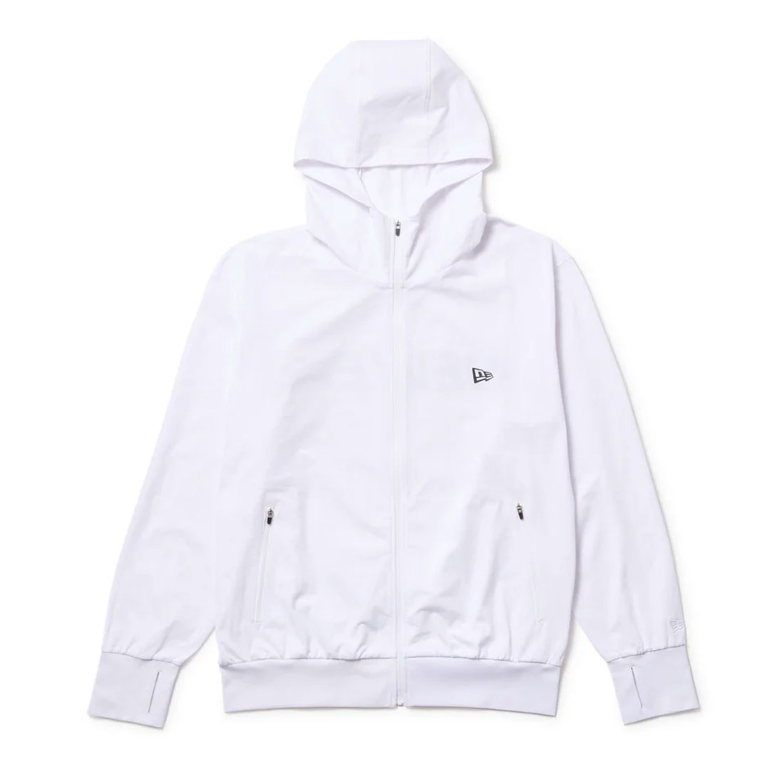 パーカー ニューエラ NEWERA ユーティリティー ジップパーカー メンズ レディース パーカ 長袖 フーディー 吸水速乾 UVカット 紫外線対策 夏 海 おしゃれ ブラック ホワイト 14391940 14391941 正規品 S M L XL ウェア フロントジップ バックプリント レジャー アウトドア