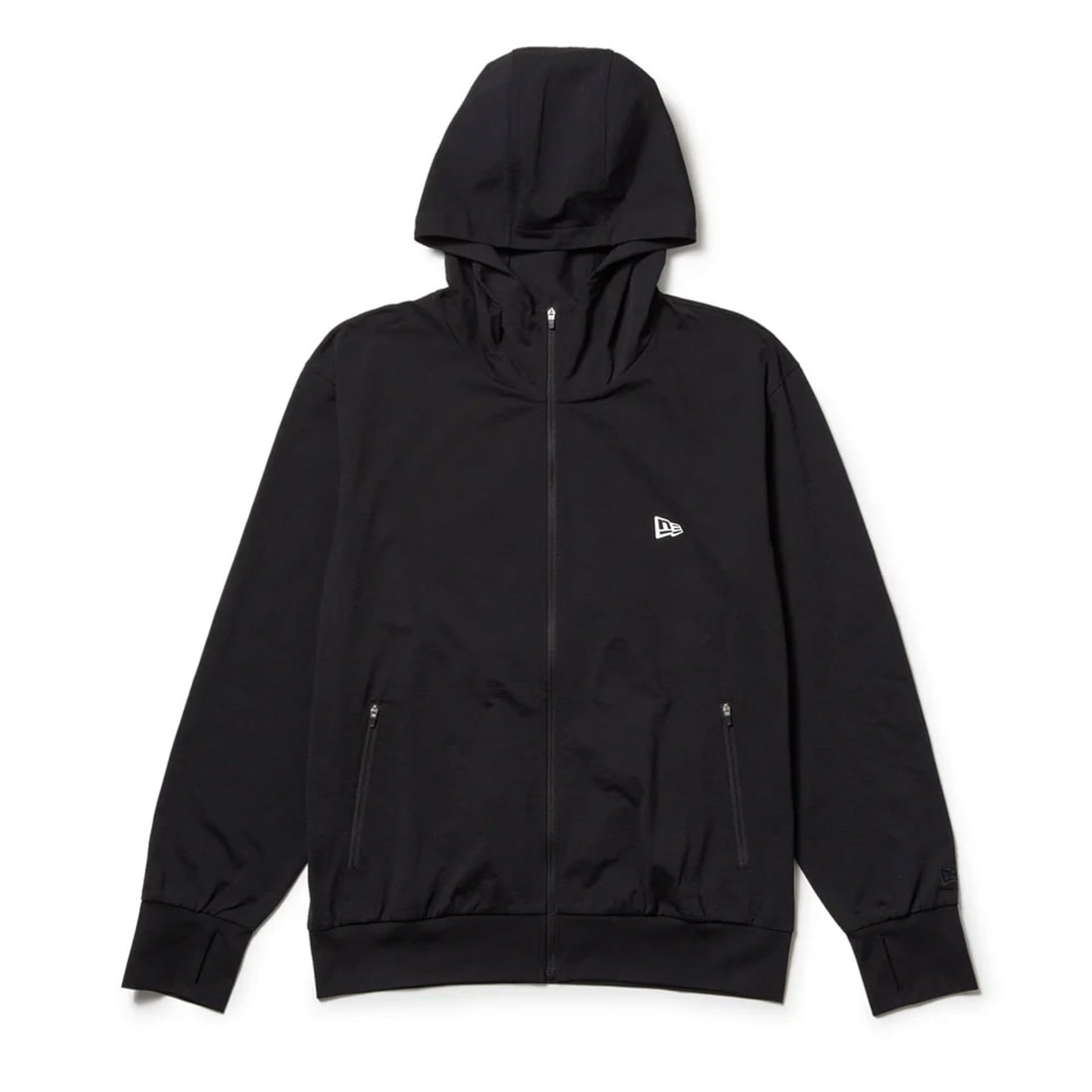 パーカー ニューエラ NEWERA ユーティリティー ジップパーカー メンズ レディース パーカ 長袖 フーディー 吸水速乾 UVカット 紫外線対策 夏 海 おしゃれ ブラック ホワイト 14391940 14391941 正規品 S M L XL ウェア フロントジップ バックプリント レジャー アウトドア