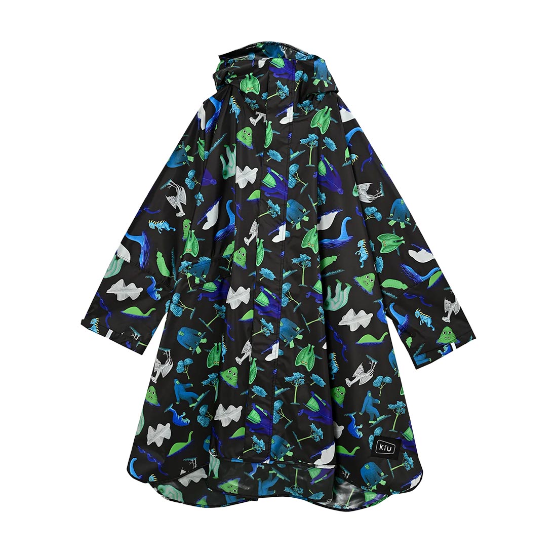 レインコート ポンチョ kiu キウ レディース メンズ 撥水 防水 レインウェア レインポンチョ K404 高機能 カッパ 合羽 雨具 自転車 リュックイン 耐水圧20000mm 袖 フード ツバ付き 前開き 収納袋 コンパクト 軽量 可愛い おしゃれ ブラック 黒 ベージュ フェス 通勤 通学
