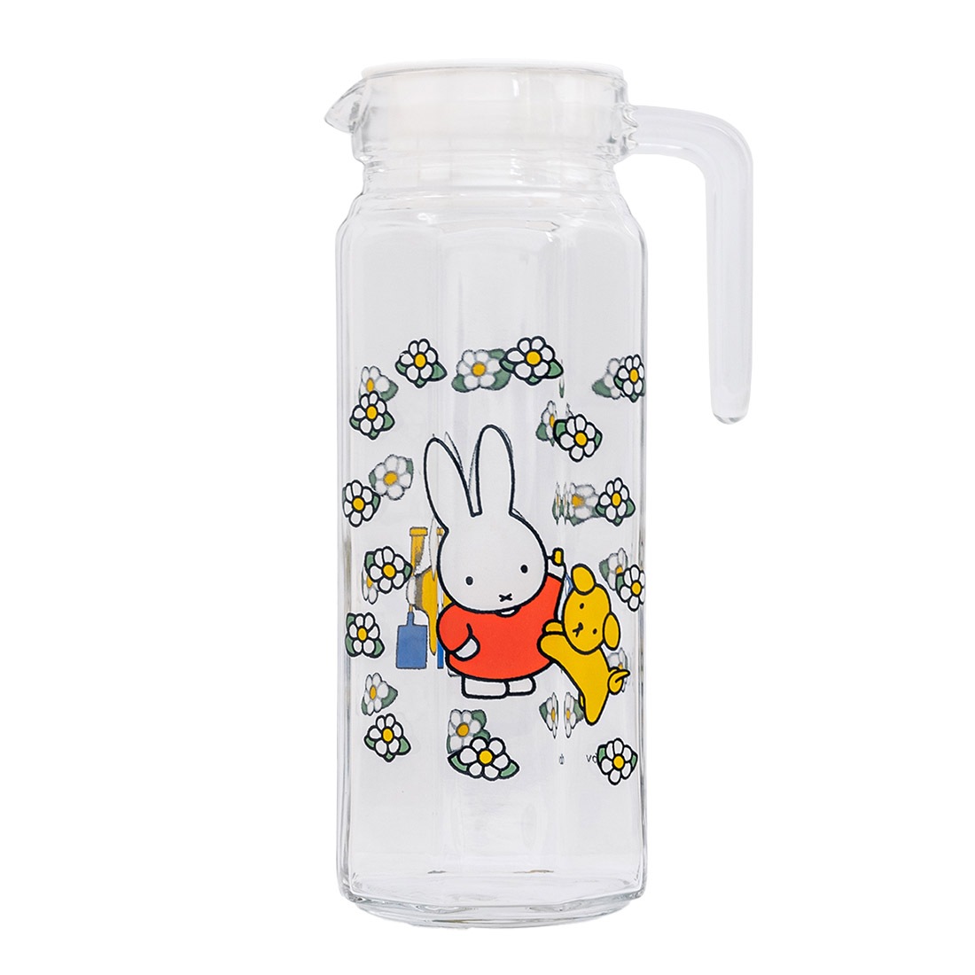 ガラスピッチャー miffy ミッフィー おしゃれ 麦茶ポット 水差し スリム ジュースジャグ 冷蔵庫 ドアポケット 1.1L 大容量 かわいい ウォーターピッチャー ガラスポット 透明 ウォーター ボトル 冷茶 ジャグ スリムジャグ 夏 シンプル お茶ポット 冷水ポット 冷水筒 クリア