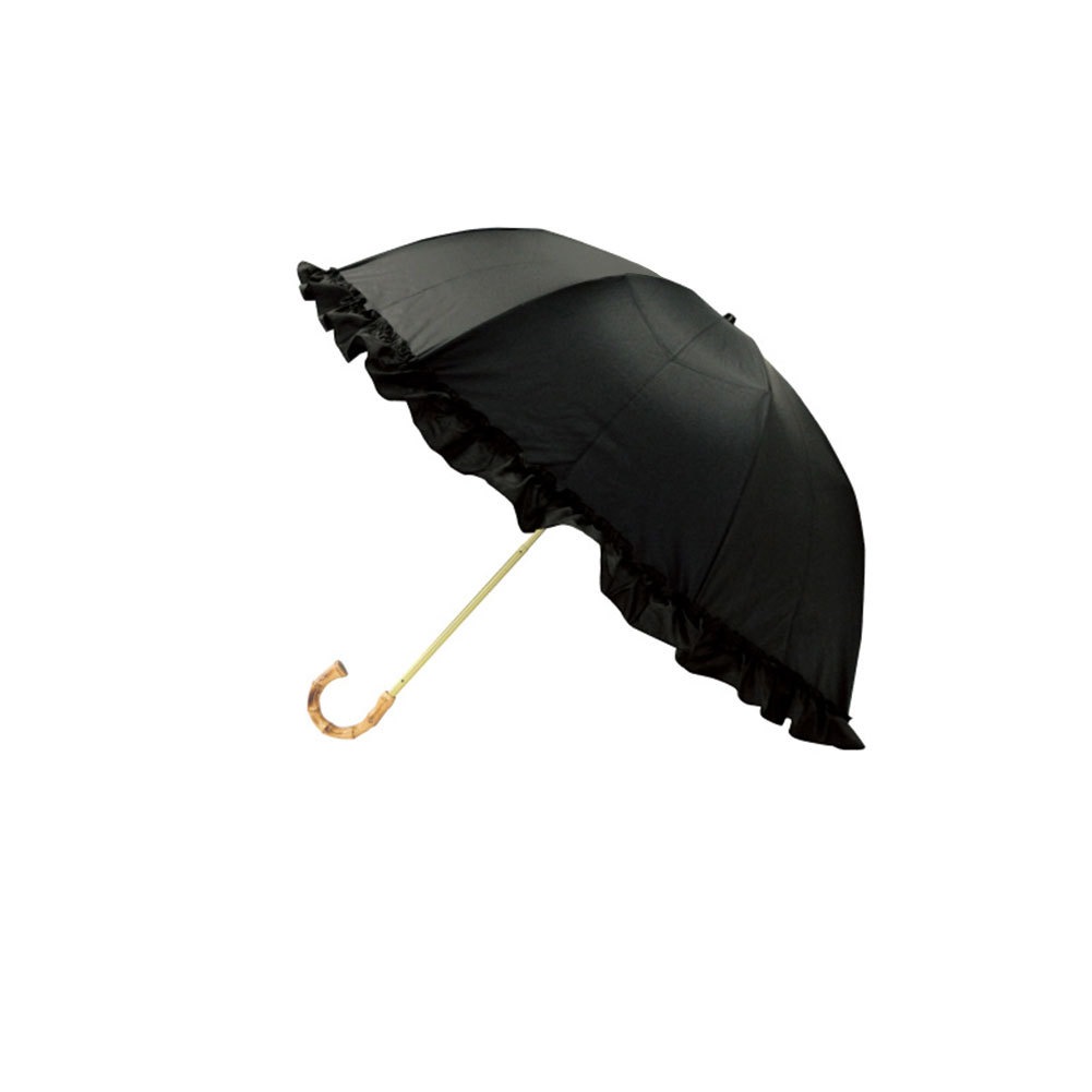 日傘 折りたたみ 完全遮光 晴雨兼用 軽量 遮光率100％ pink trick 深張り かわいい フリル 無地 日傘 レディース シンプル 2段 50cm 婦人 -15℃ 折りたたみ傘 丈夫 通学 通勤 紫外線 UV対策 1級遮光 日焼け 熱中症対策 雨具 バンブー おしゃれ きれいめ UVカット