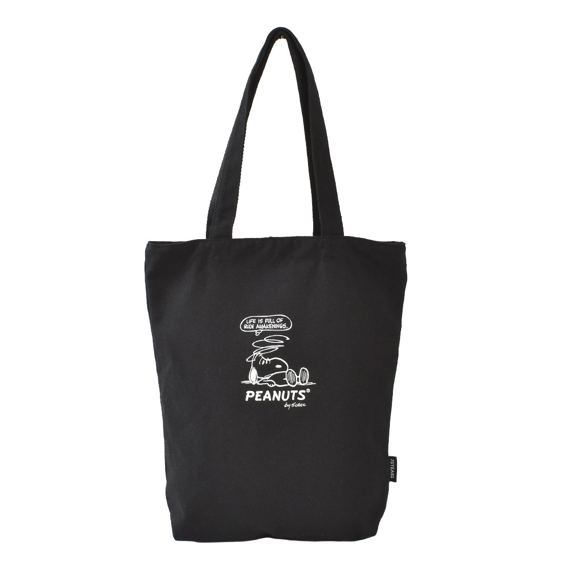 トートバッグ SNOOPY スヌーピー レディース ファスナー付き かわいい A4 大容量 トート キャラクター 75周年 限定デザイン キャンバス 軽量 縦型 肩掛け 軽い 大きめ 旅行 無地 アイボリー ブラック 黒 ピーナッツ グッズ 通勤 通学 誕生日 プレゼント 高校生 大人 中学生