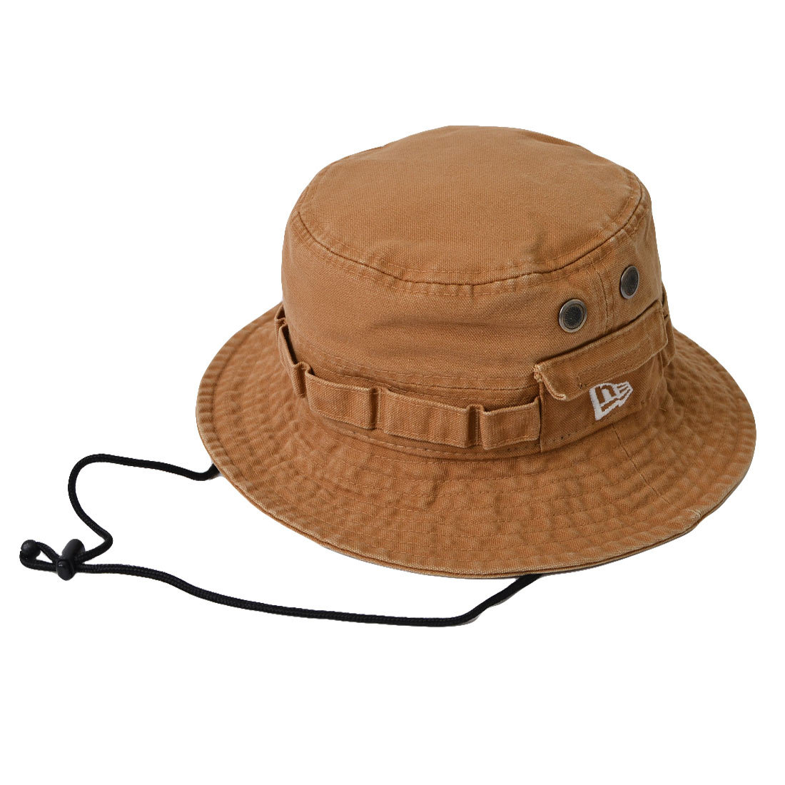 ニューエラ アドベンチャーハット レディース メンズ NEWERA バケットハット サファリハット バケハ 帽子 つば広 紫外線対策 アウトドア ブランド 14524831 14524832 14524834 14524833 紐付き 大きいサイズ 小さいサイズ S M L XL 黒 ブラック ネイビー オリーブ ブラウン