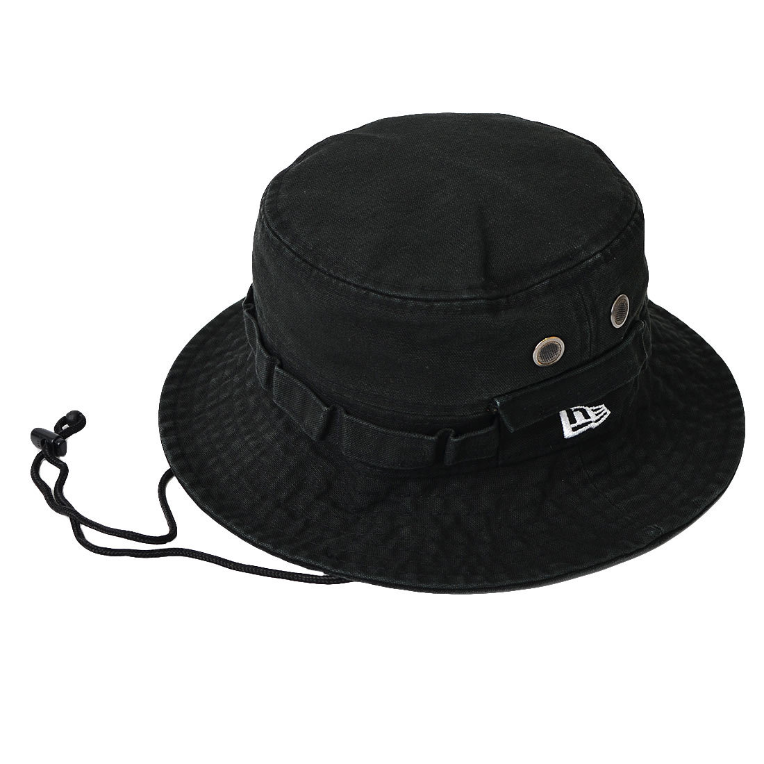 ニューエラ アドベンチャーハット レディース メンズ NEWERA バケットハット サファリハット バケハ 帽子 つば広 紫外線対策 アウトドア ブランド 14524831 14524832 14524834 14524833 紐付き 大きいサイズ 小さいサイズ S M L XL 黒 ブラック ネイビー オリーブ ブラウン