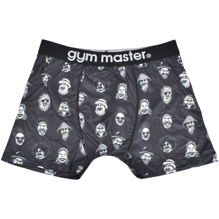 ボクサーパンツ ジムマスター gymmaster メンズ パンツ ローライズ ストレッチ 前閉じ 速乾 薄手 L M おもしろ 総柄 派手 カラフル アニマル ユニーク 個性的 黒 ブラック かわいい おしゃれ プチ ギフト プレゼント バレンタイン 誕生日 下着 肌着 男性用 ブランド 彼氏 父