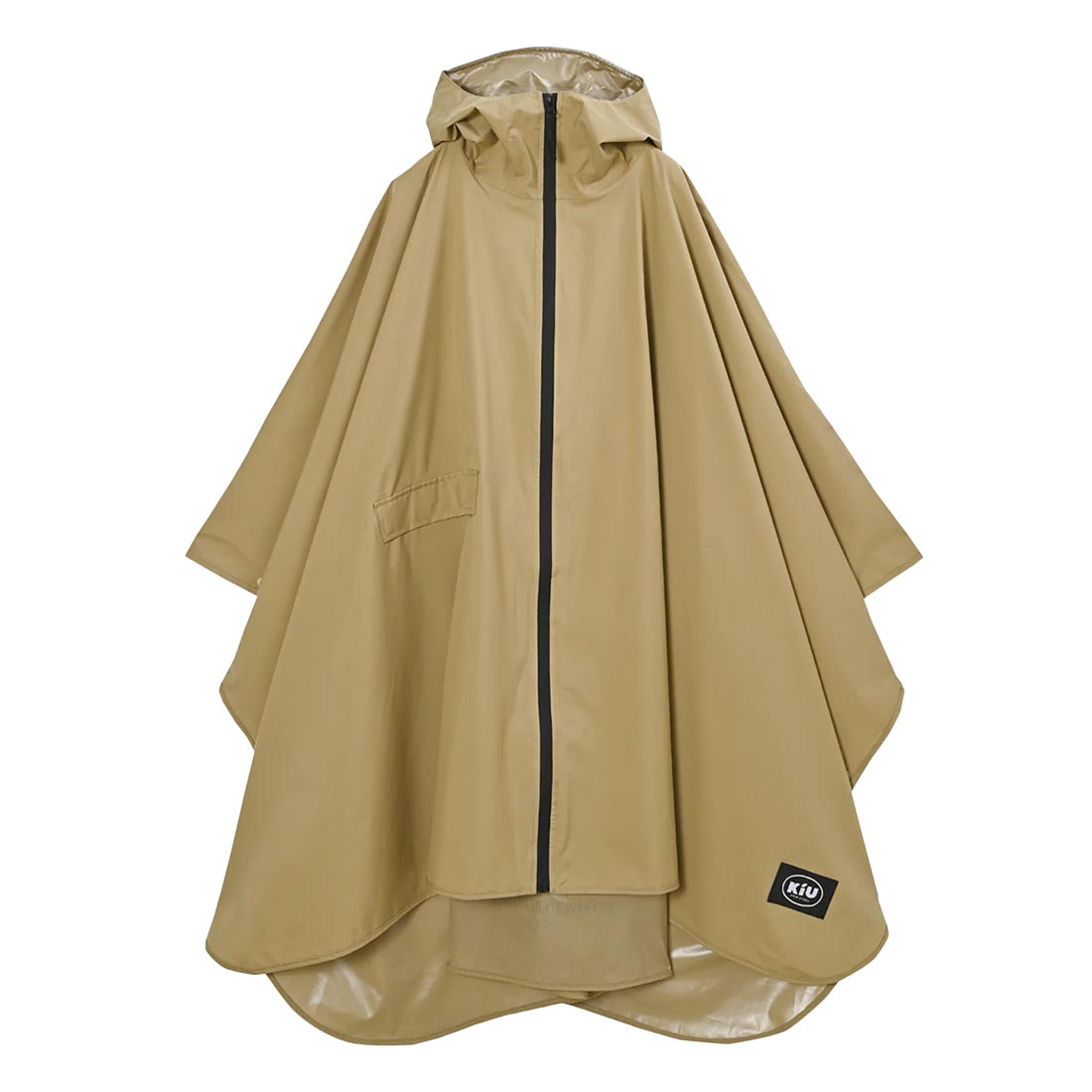 レインコート ポンチョ kiu キウ レディース メンズ レインポンチョ 撥水 防水 レインウェア K405 合羽 カッパ 高機能 雨合羽 雨具 耐水圧10000mm 軽量 フード ツバ 付き 前開き 収納袋 コンパクト 可愛い おしゃれ ブラック 黒 ベージュ 総柄 自転車 通勤 通学 野外 フェス