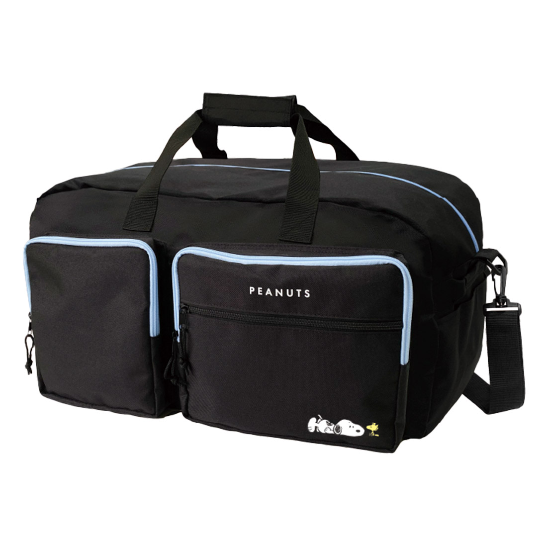 ボストンバッグ スヌーピー SNOOPY 女の子 45L 小学生 修学旅行 2泊3日 中学生 大容量 かわいい おしゃれ 子供 旅行かばん キャラクター 林間学校 2way トラベルバッグ 旅行 ショルダーバッグ 斜めがけ キッズ 黒 軽い 合宿 高学年 3泊 軽量 レディース ブラック 撥水 遠征