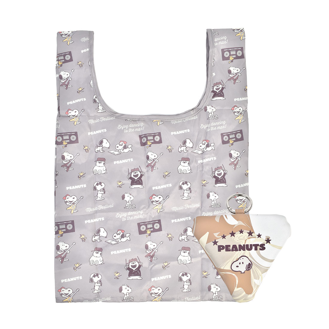 エコバッグ ポーチ付き SNOOPY スヌーピー おしゃれ 折りたたみ 折り畳み コンビニサイズ マチ広 マチ付き まちあり 大容量 キャラクター かわいい ミニ コンパクト ショッピングバッグ トートバッグ サブバッグ コンビニバッグ レジバッグ 買い物袋 弁当 カラビナ付き 軽い