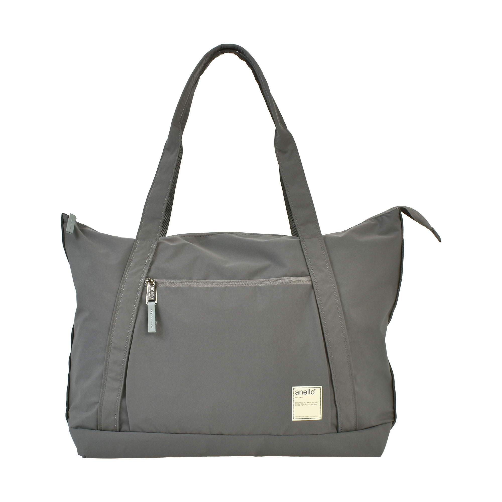 トートバッグ anello アネロ レディース 大容量 A3対応 大きめ 軽い マザーズバッグ 通勤バッグ 通学 肩掛け 撥水 ファスナー付き ポケット多め おしゃれ 無地 シンプル カジュアル 子育て 旅行 黒 ブラック グレー 鞄 カバン メンズ ユニセックス 男女兼用 ブランド 人気