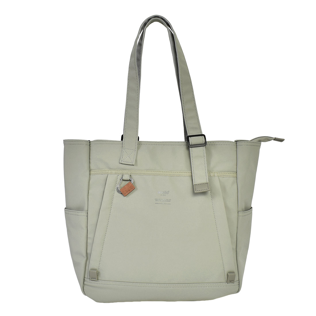 トートバッグ アネロ anello 2way レディース ブランド 持ち手調整できる ファスナー付き ナイロン 軽い 撥水 A4 大容量 大きめ ポケット多め 肩掛け マチあり マザーズバッグ ナイロントートバッグ トートバック 旅行 通勤 おしゃれ 黒 ブラック グレー ベージュ ネイビー