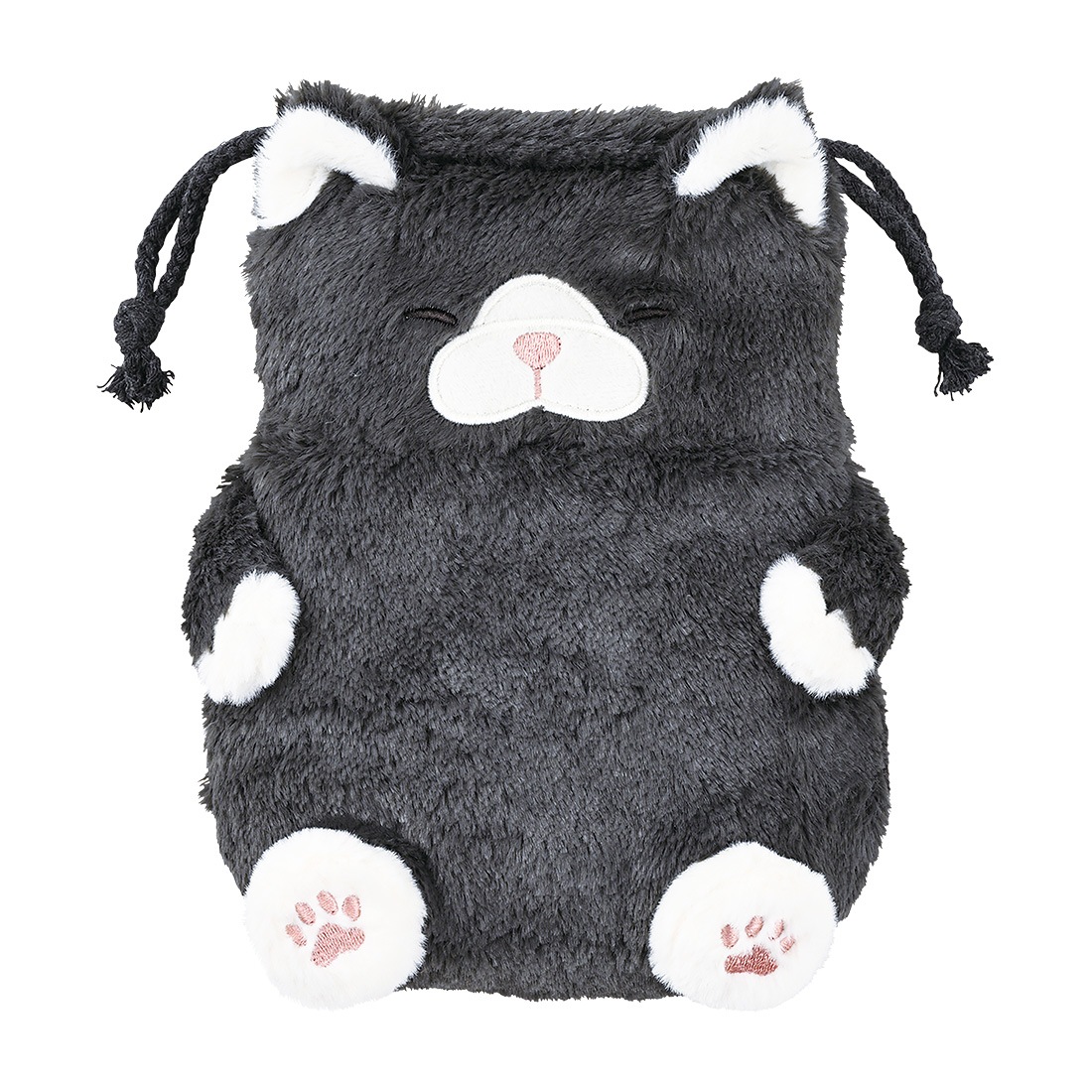 ねこ 肯定感 巾着 猫 ポーチ 巾着袋 ぬいぐるみ巾着 でぶねこ かわいい ふわふわ きんちゃく 小物入れ メイクポーチ 大人 子供 小学生 中学生 高校生 三毛猫 とらねこ 茶トラ さばとら ハチワレ 黒猫 猫好き 女性 女子 猫グッズ おしゃれ 雑貨 ミケ猫 誕生日 プレゼント