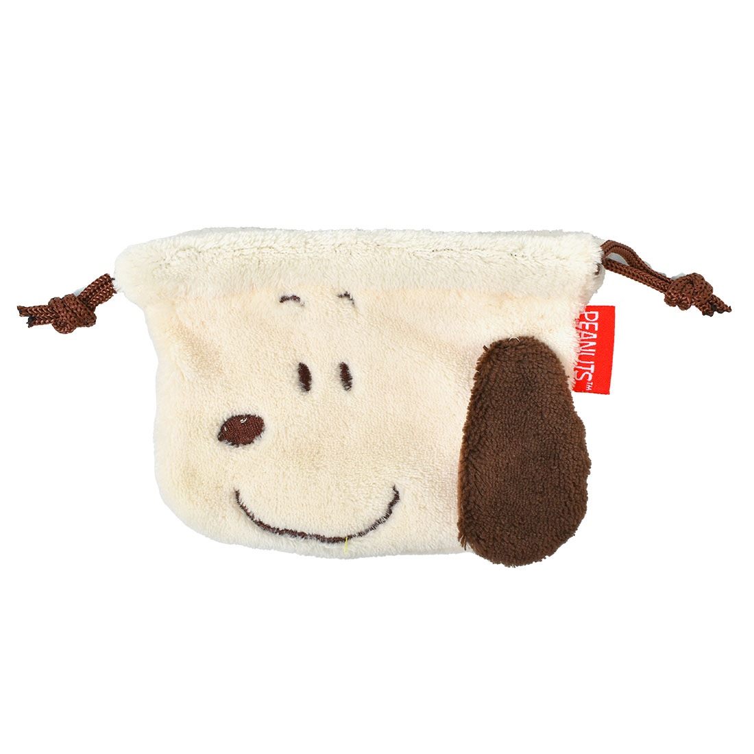 巾着 ポーチ SNOOPY スヌーピー 小物入れ ミニポーチ ミニ巾着 ぬいぐるみ ふわふわ もこもこ キャラクター フェイス 顔 巾着袋 小さい コスメ メイク お菓子 かわいい きんちゃく PEANUTS ジョークール ウッドストック 大人 子供 通勤 通学 グッズ 雑貨 ギフト プレゼント