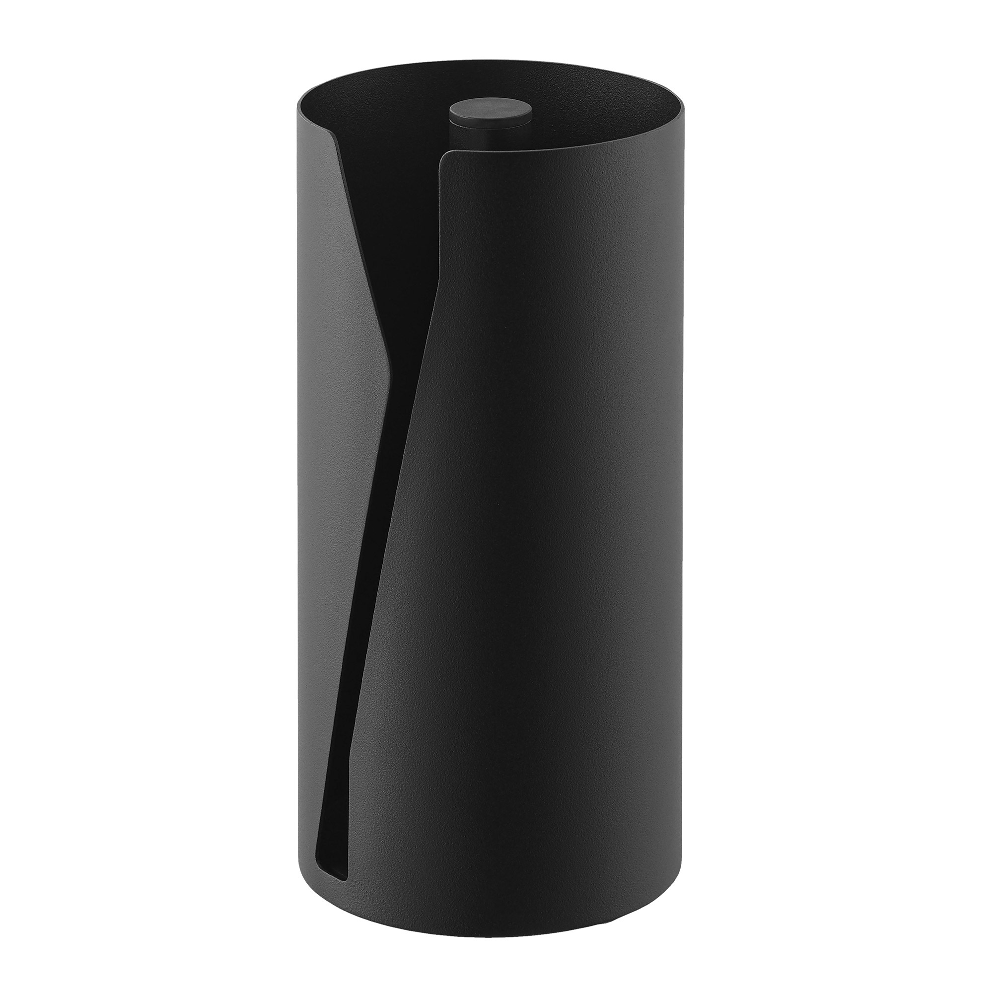 山崎実業 片手でカット隠せるキッチンペーパーホルダー 縦タイプ タワー 10039 10040 tower おしゃれ キッチン ペーパーホルダー スタンド 卓上 ロールホルダー タオルホルダー 片手 収納 グッズ 台所 キッチンペーパー収納 ホワイト ブラック ティッシュケース 公式 縦型