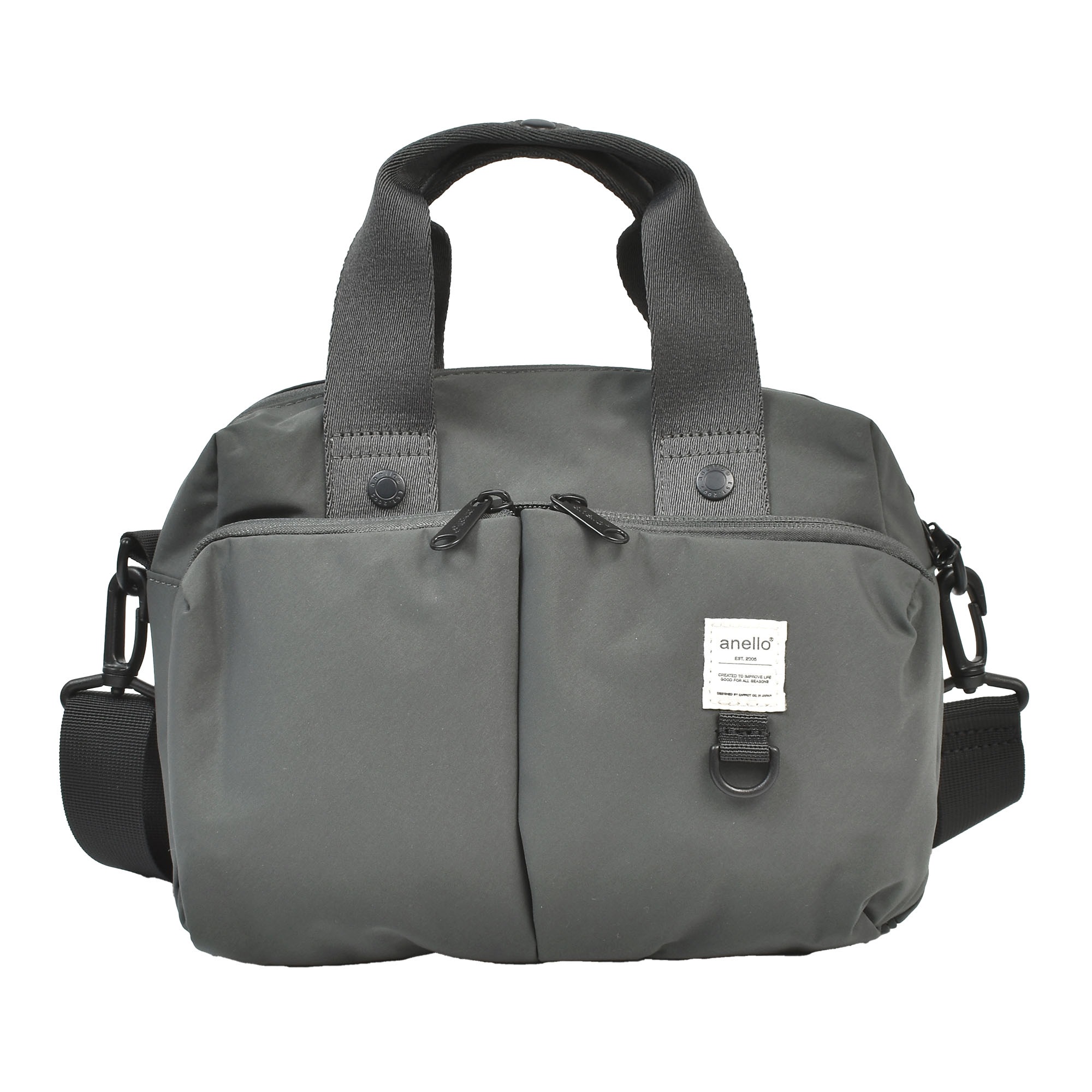 ショルダーバッグ アネロ anello レディース 斜めがけ ミニボストン 軽量 撥水 はっ水 2WAY 収納 ポケット 多い たくさん 大容量 コンパクト 軽量 軽い おしゃれ シンプル 小さめ 肩掛け 手提げ カジュアル 大人 女性 旅行 通勤 通学 黒 ブラック グレー グリーン ピンク