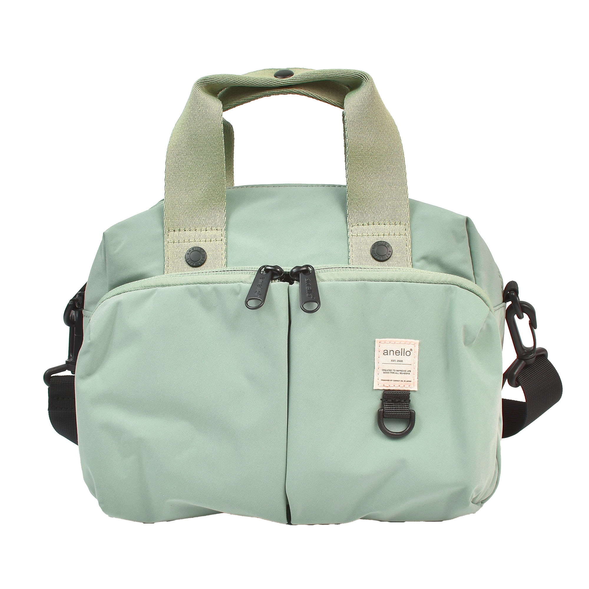 ショルダーバッグ アネロ anello レディース 斜めがけ ミニボストン 軽量 撥水 はっ水 2WAY 収納 ポケット 多い たくさん 大容量 コンパクト 軽量 軽い おしゃれ シンプル 小さめ 肩掛け 手提げ カジュアル 大人 女性 旅行 通勤 通学 黒 ブラック グレー グリーン ピンク