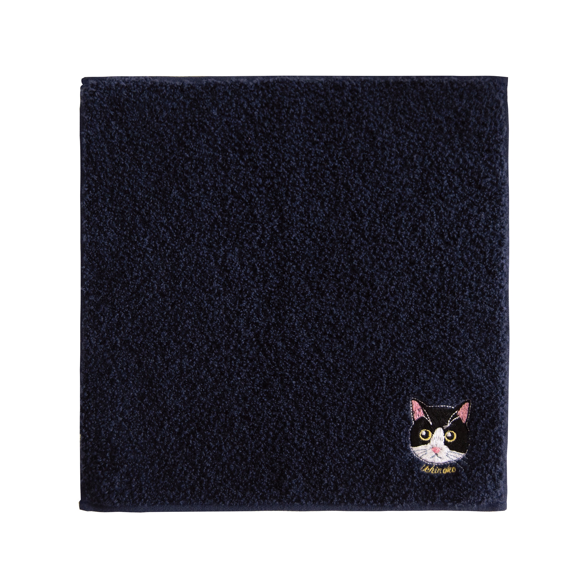 ハンカチタオル 猫 ネコ 刺繍 今治タオル うちのニャンコ レディース ハンカチ ミニタオル 25cm 大人 かわいい おしゃれ 女性 猫好き 猫グッズ プレゼント ギフト オーガニックコットン 日本製 綿100% 黒猫 ハチワレ サバトラ ペルシャ シャム スコティッシュフォールド