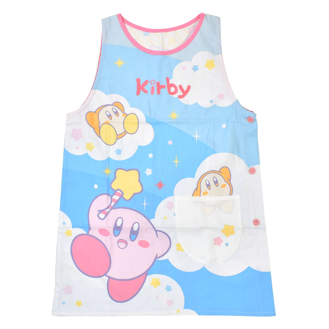 エプロン 保育士 かぶるだけ キャラクター 割烹着 大人 女性 ジブリ トトロ 魔女の宅急便 ジジ ミニオン トムとジェリー おさるのジョージ カービィ かっぽう着 袖なし 着脱簡単 ラン型 背付き ボタン ポケット フリーサイズ 大きい かわいい 保育園 幼稚園 先生 介護士 保母