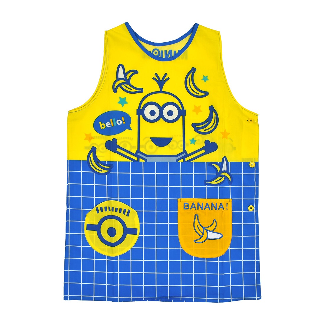 エプロン 保育士 かぶるだけ キャラクター 割烹着 大人 女性 ジブリ トトロ 魔女の宅急便 ジジ ミニオン トムとジェリー おさるのジョージ カービィ かっぽう着 袖なし 着脱簡単 ラン型 背付き ボタン ポケット フリーサイズ 大きい かわいい 保育園 幼稚園 先生 介護士 保母