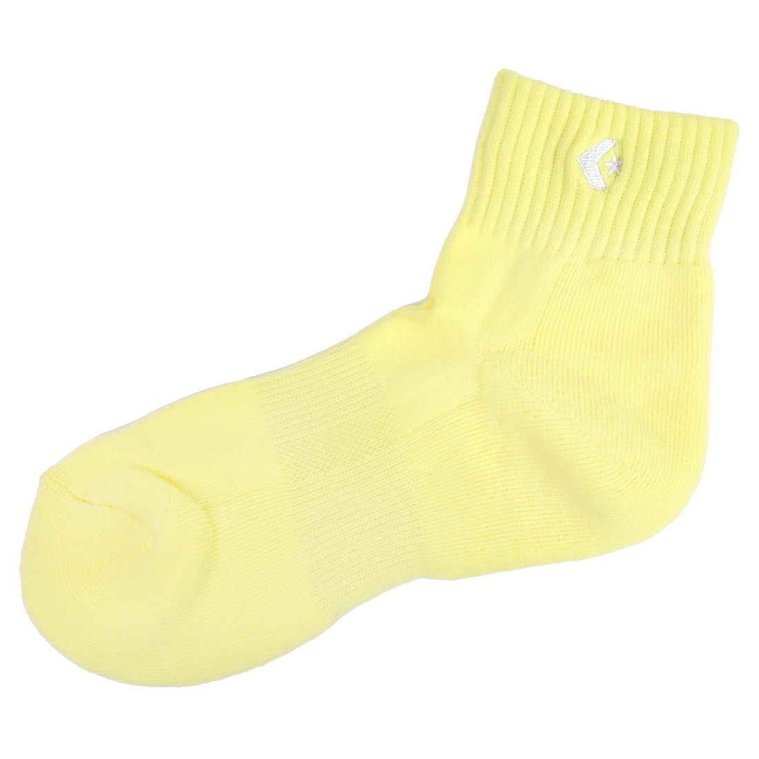 ソックス 靴下 CONVERSE コンバース レディース キッズ スポーツ ソックス ショート クルー ソックス 派手 カラフル バスケットボール ミニバス ネオンカラー パステルカラー くつした くつ下 スニーカー クラブ 部活 通学 ジュニア 小学生 運動会 目立つ 中学生 高校生 5100/パステルイエロー 19-21cm