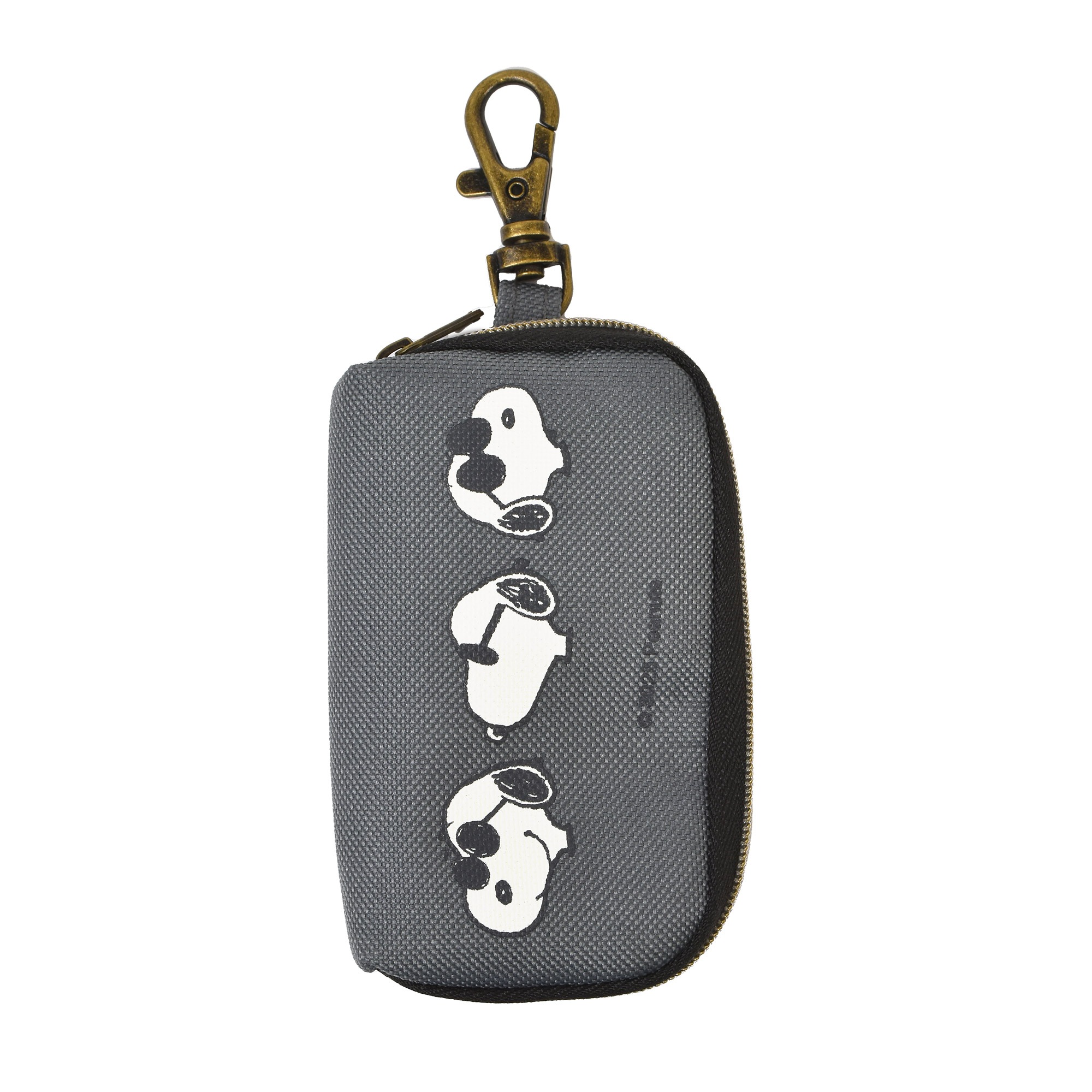スマートキーケース スヌーピー SNOOPY レディース メンズ かわいい クリア窓付き カラビナ付き キーホルダー 自動車 鍵 キー カギ 入れ スマートキーカバー キーポーチ リモコンキーケース カー用品 おしゃれ シンプル 女性 男性 大人 キャラクター グレー ブルー 青 水色