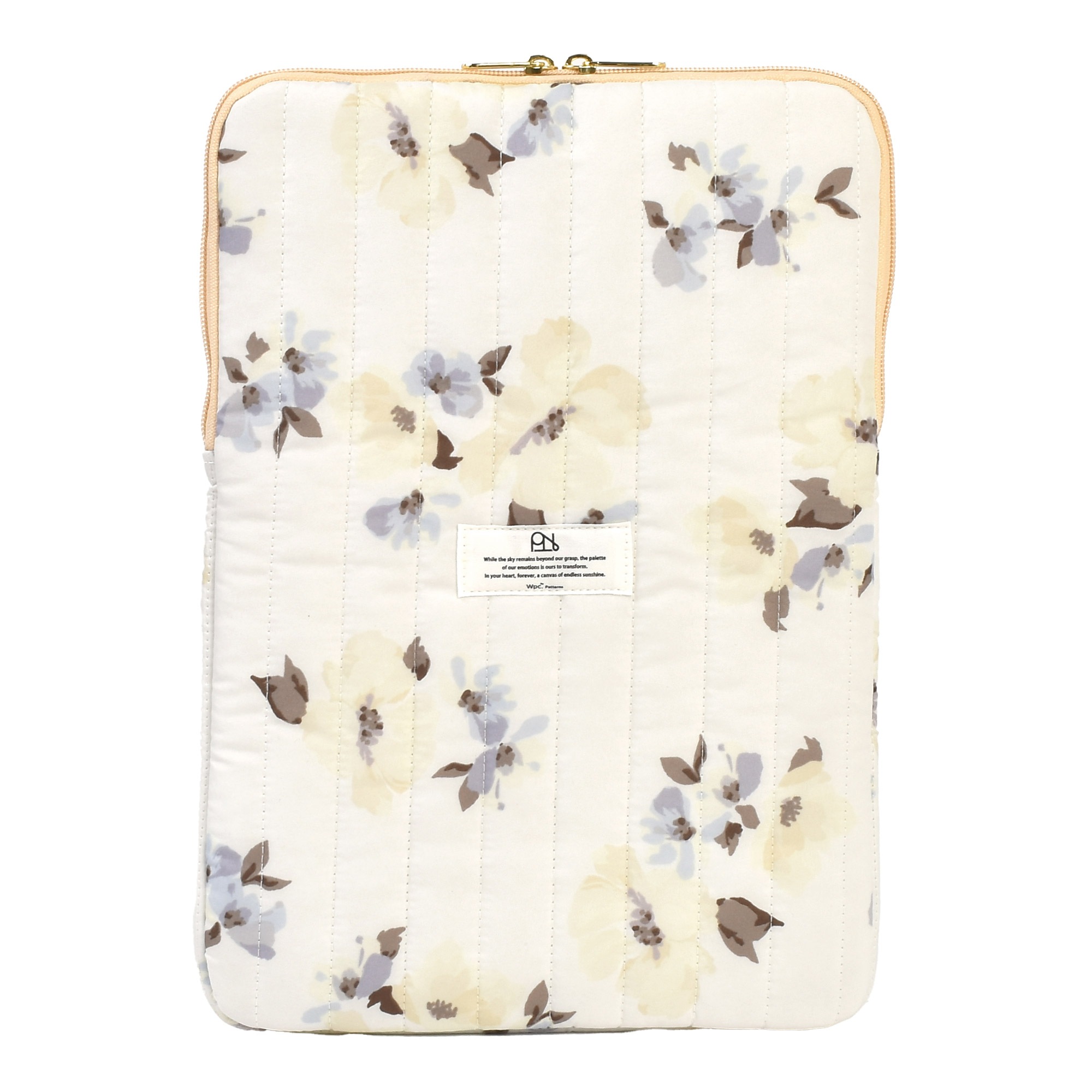 PCケース Wpc. Patterns ダブリュピーシーパターンズ 可愛い おしゃれ 女性 12インチ パソコン タブレット iPad ケース キルティング クッション 収納 かわいい 撥水 マウス 充電器 コード ノートパソコン トートバッグ カバン 持ち運び 通勤 通学 出張 花柄 持ち手 手提げ