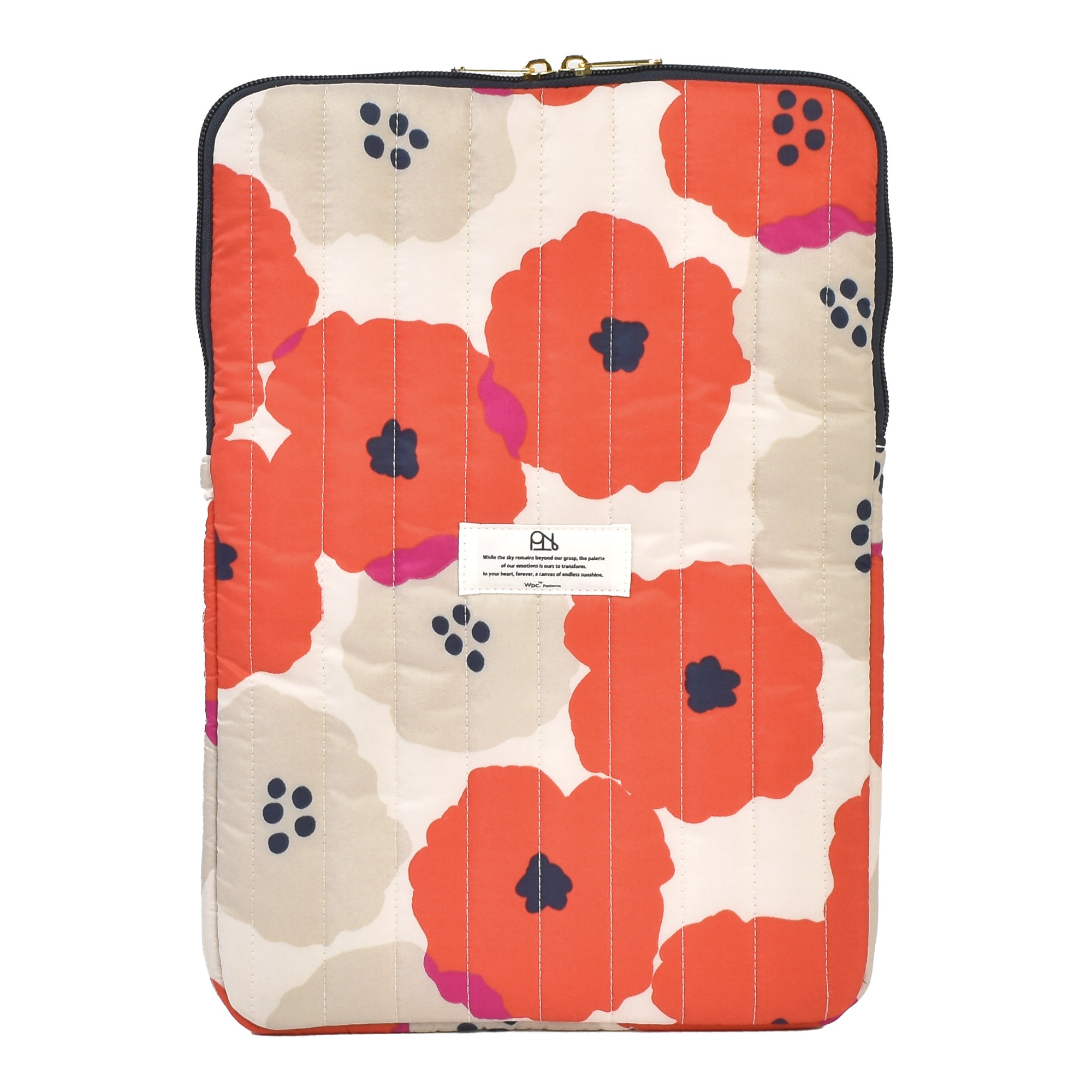 PCケース Wpc. Patterns ダブリュピーシーパターンズ 可愛い おしゃれ 女性 12インチ パソコン タブレット iPad ケース キルティング クッション 収納 かわいい 撥水 マウス 充電器 コード ノートパソコン トートバッグ カバン 持ち運び 通勤 通学 出張 花柄 持ち手 手提げ